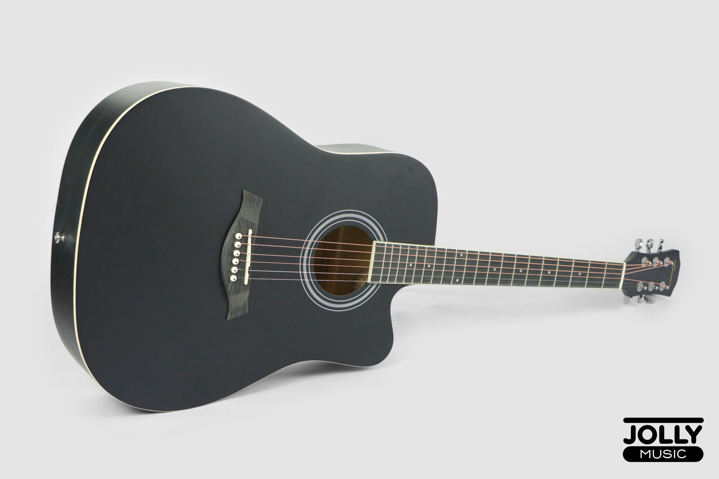 Baccero 41" Guitar KT-41Y Truss Rod w/ Case, 3 Picks, Tuner, Capo - Black