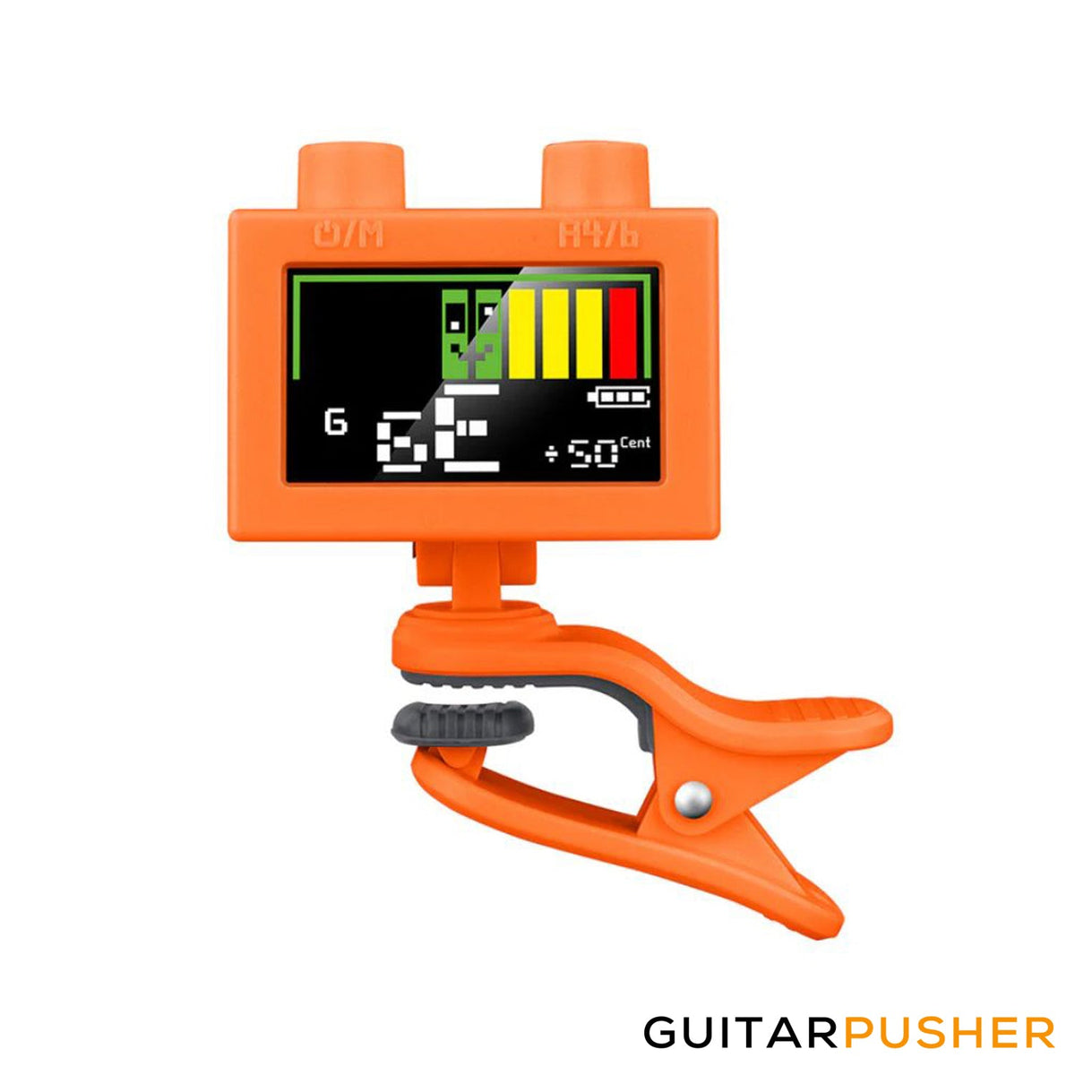Cherub WST-570Li Rechargeable Clip-On Guitar Tuner w/ Auto-Power Off Feature - Orange