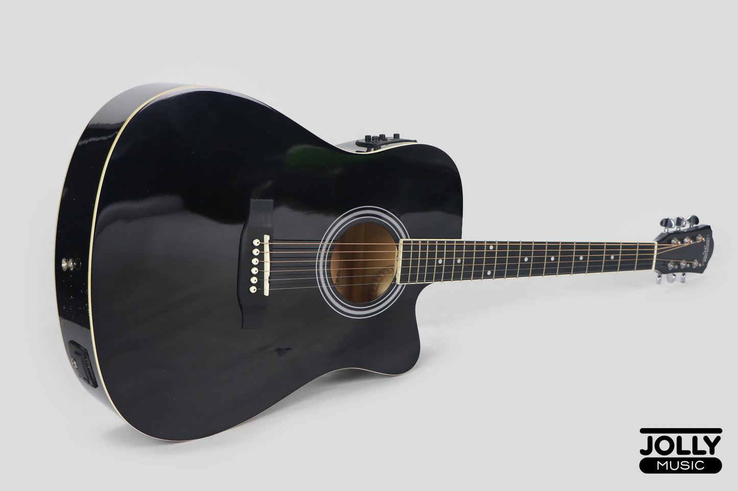 Caravan HS-4111 EQ Acoustic Electric Guitar - Black