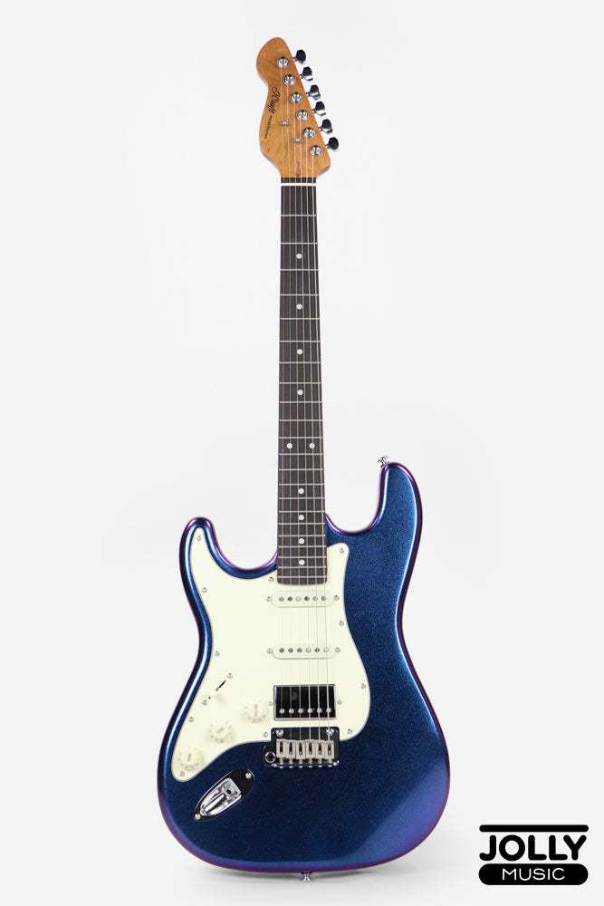 Jcraft S-3HC PRO LEFT HAND HSS Strat Roasted Maple - Chameleon