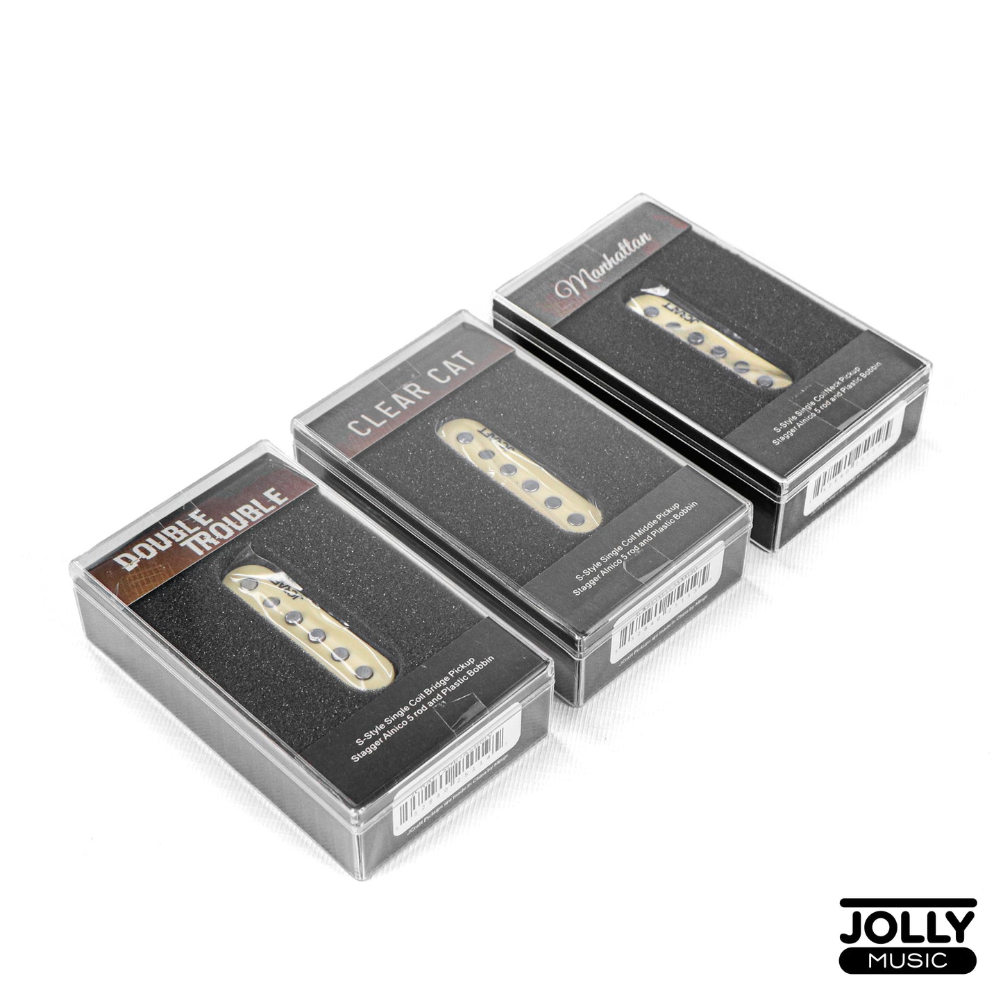 JCraft Classic Alnico Strat Pickup Set - Double Trouble Bridge + Clear Cat Mid + Manhattan Neck