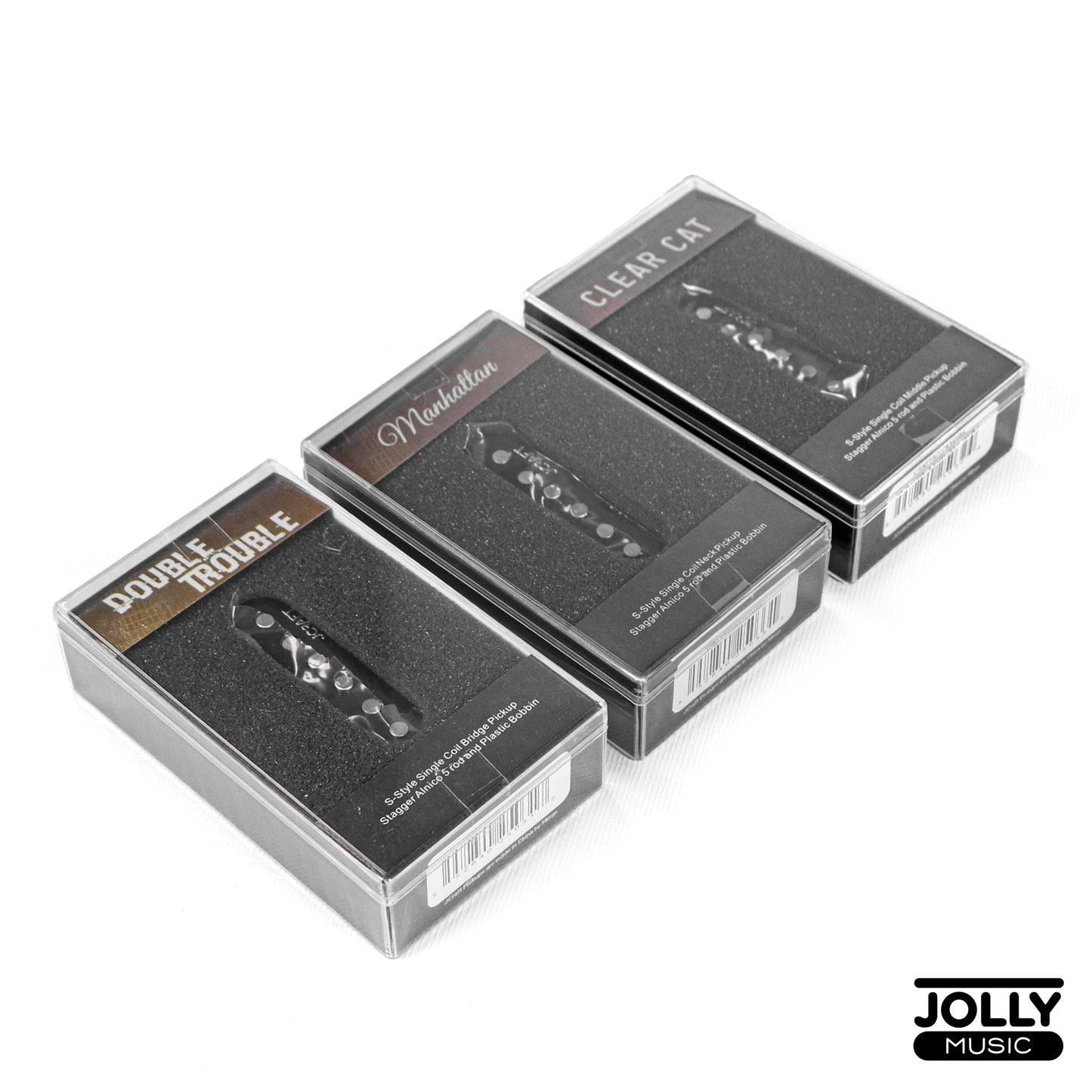 JCraft Classic Alnico Strat Pickup Set - Double Trouble Bridge + Clear Cat Mid + Manhattan Neck