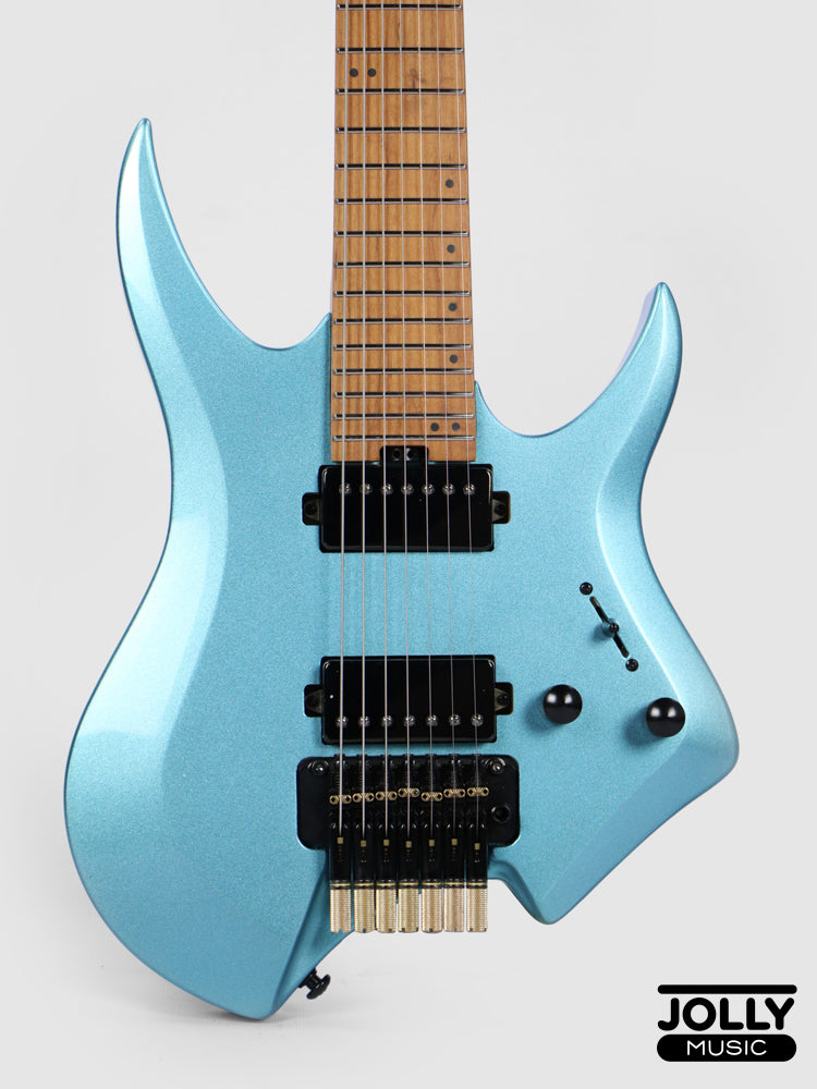 JCraft Aeon Headless 7-Str Trem Electric Guitar HT7-3 - Lake Placid Blue