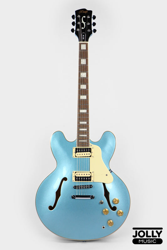 JCraft AR-3 JM Semi-Hollow Electric Guitar - Pelham Blue