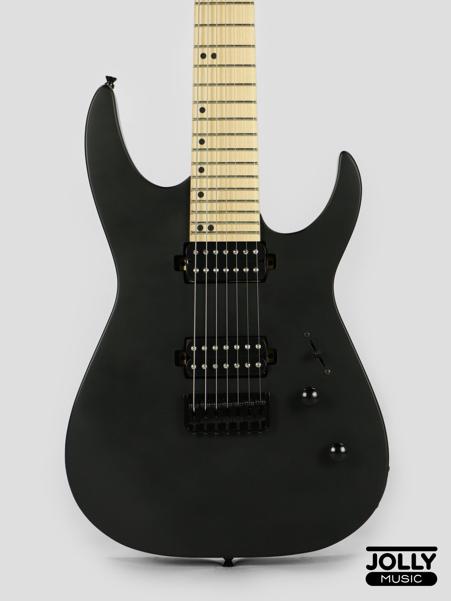 JCraft X Series Bushido BX7-1T 7-String Super S-Style Electric Guitar - Satin Black