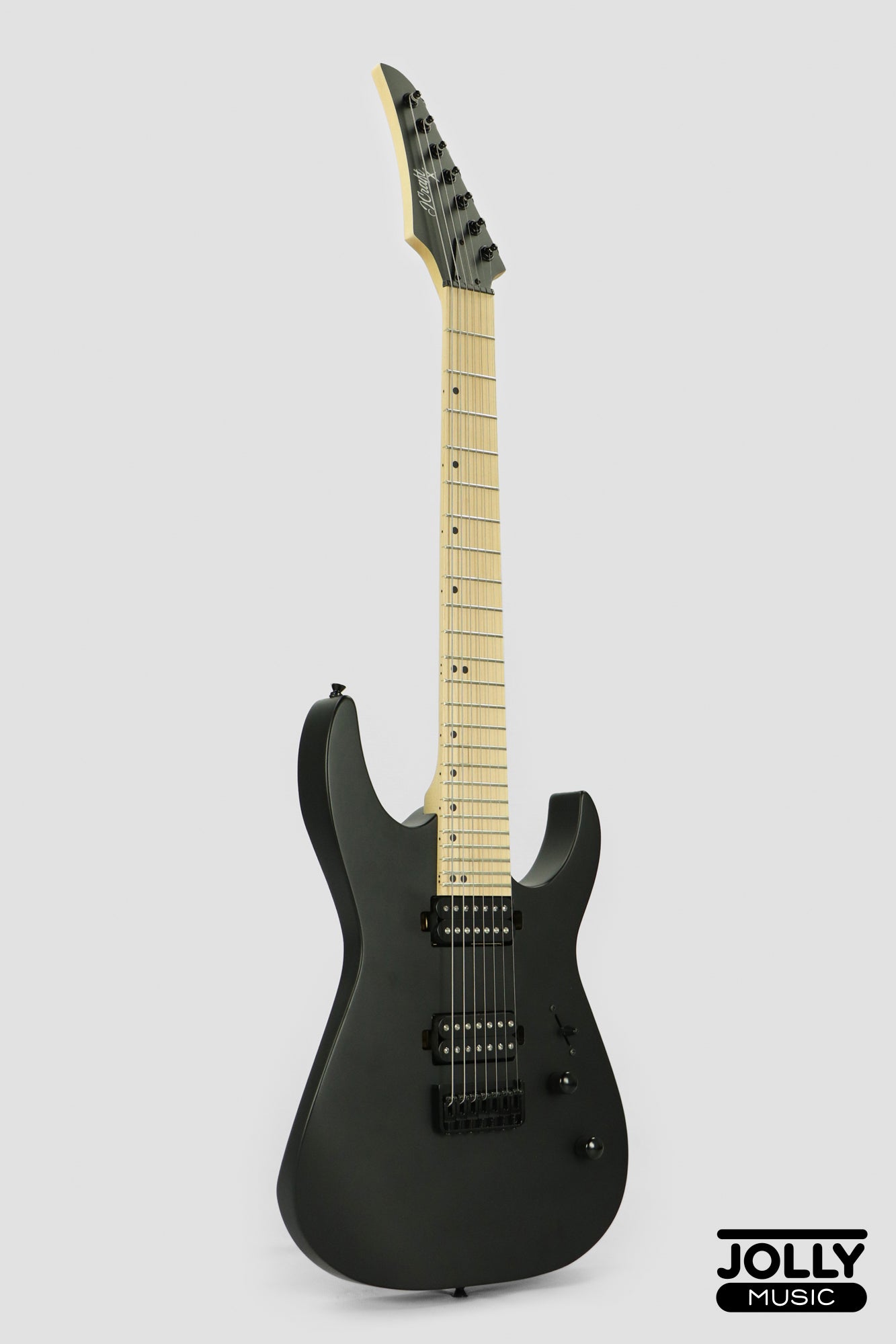 JCraft X Series Bushido BX7-1T 7-String Super S-Style Electric Guitar - Satin Black