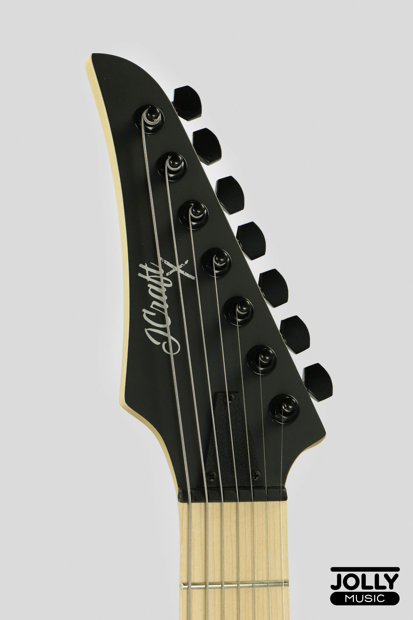 JCraft X Series Bushido BX7-1T 7-String Super S-Style Electric Guitar - Satin Black