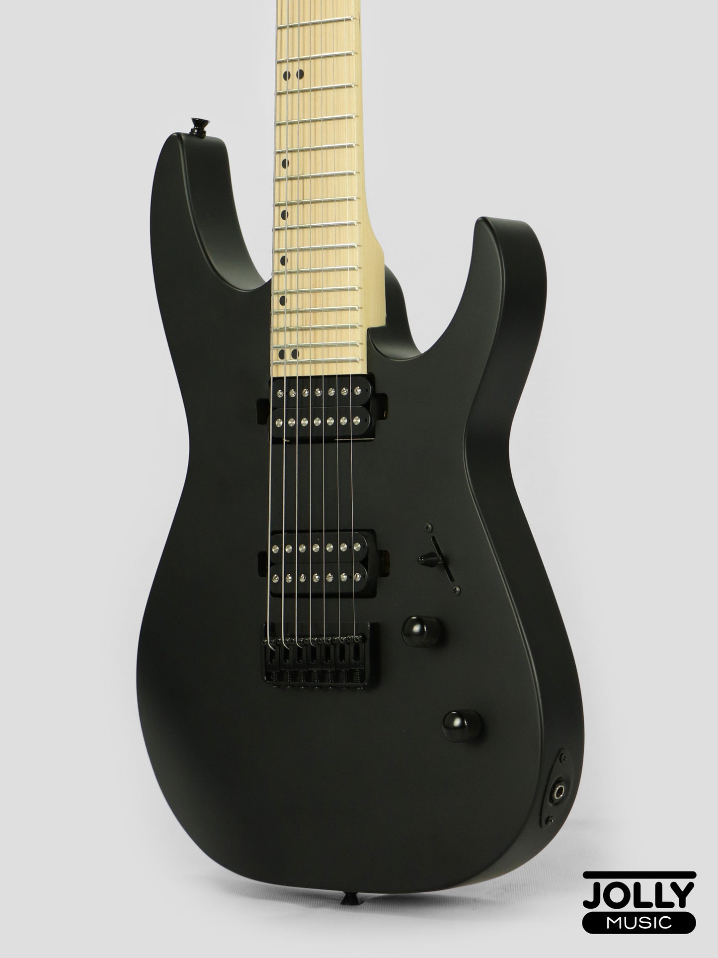 JCraft X Series Bushido BX7-1T 7-String Super S-Style Electric Guitar - Satin Black