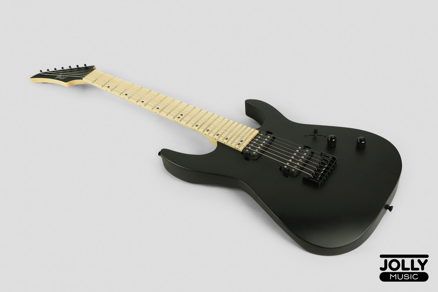 JCraft X Series Bushido BX7-1T 7-String Super S-Style Electric Guitar - Satin Black