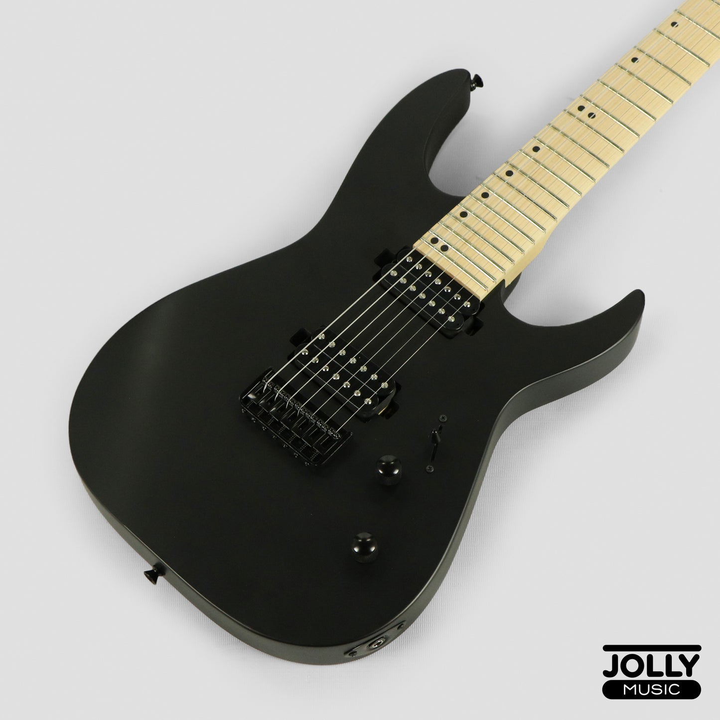 JCraft X Series Bushido BX7-1T 7-String Super S-Style Electric Guitar - Satin Black