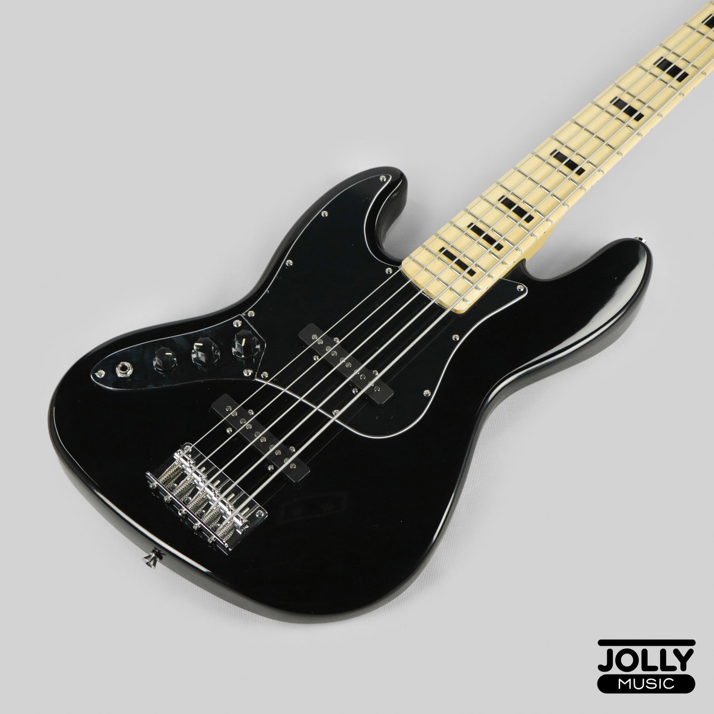 JCraft JB-1 J-Offset 5-String Bass Guitar with Gigbag - Black