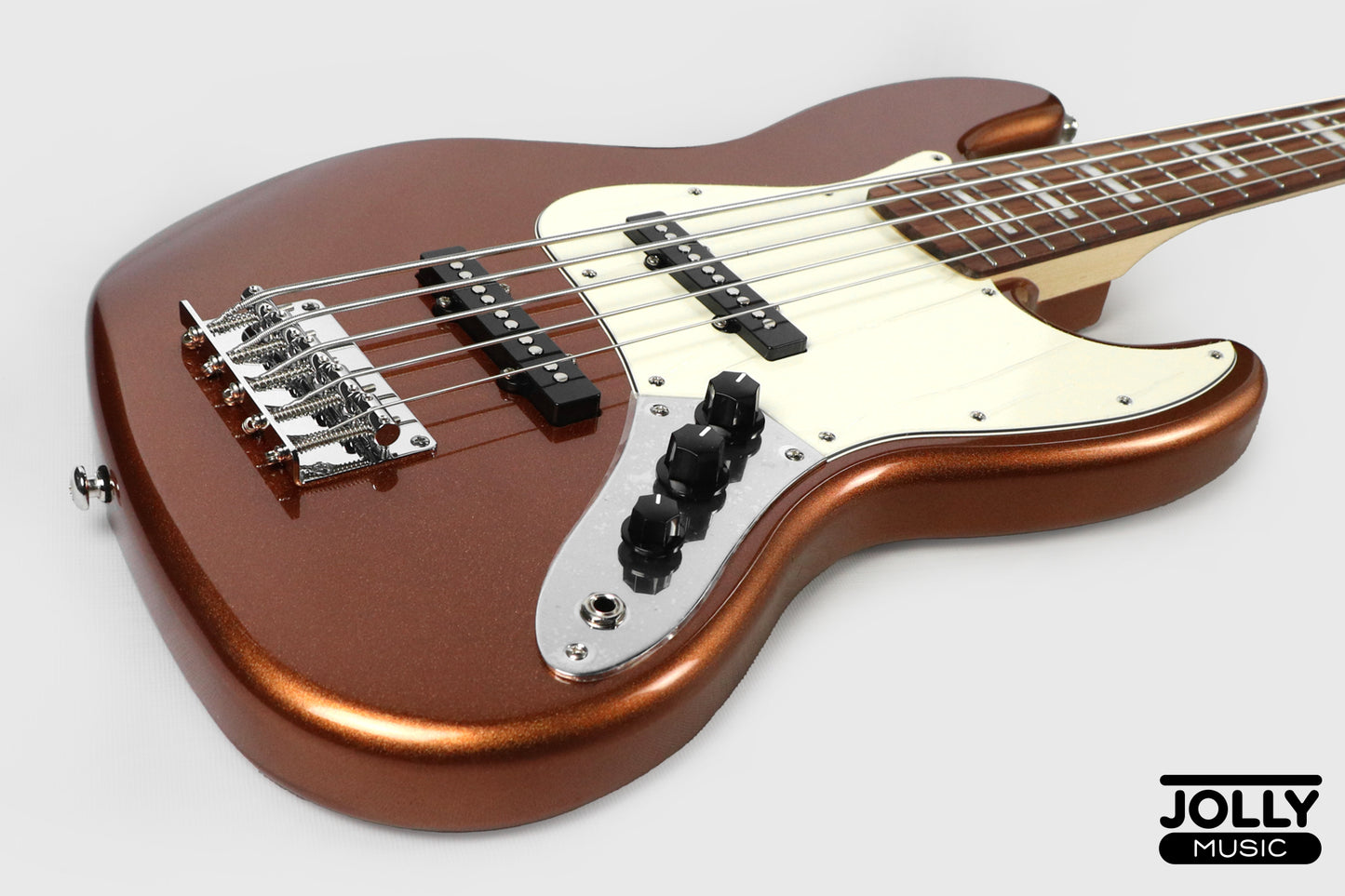 Jcraft JB-2 5-String Electric Bass 2026 - Rosewood / Metallic Gold