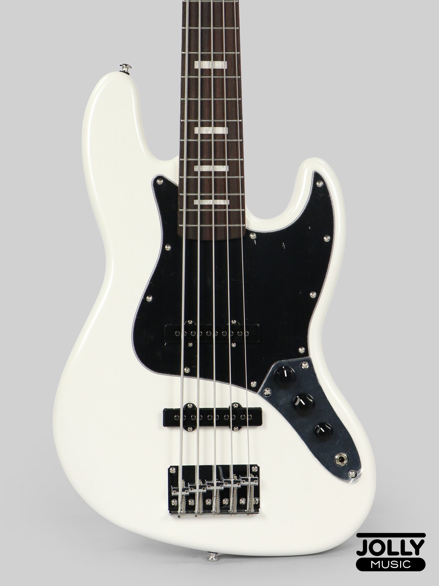 Jcraft JB-2 5-String Electric Bass 2026 - Rosewood / Pearl White