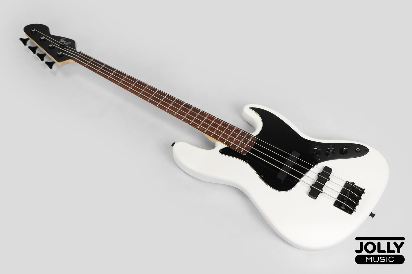 JCraft X Series JBX-1 Offset 4-String Bass Guitar - White