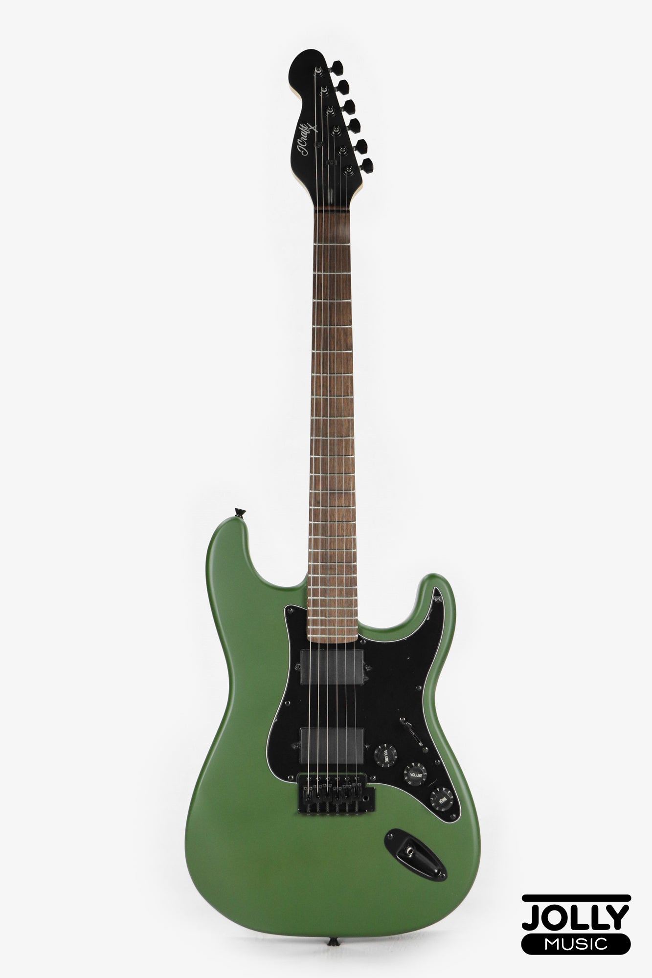 JCraft X Series LSX-1 HH Modern S-Style Electric Guitar - Army Green
