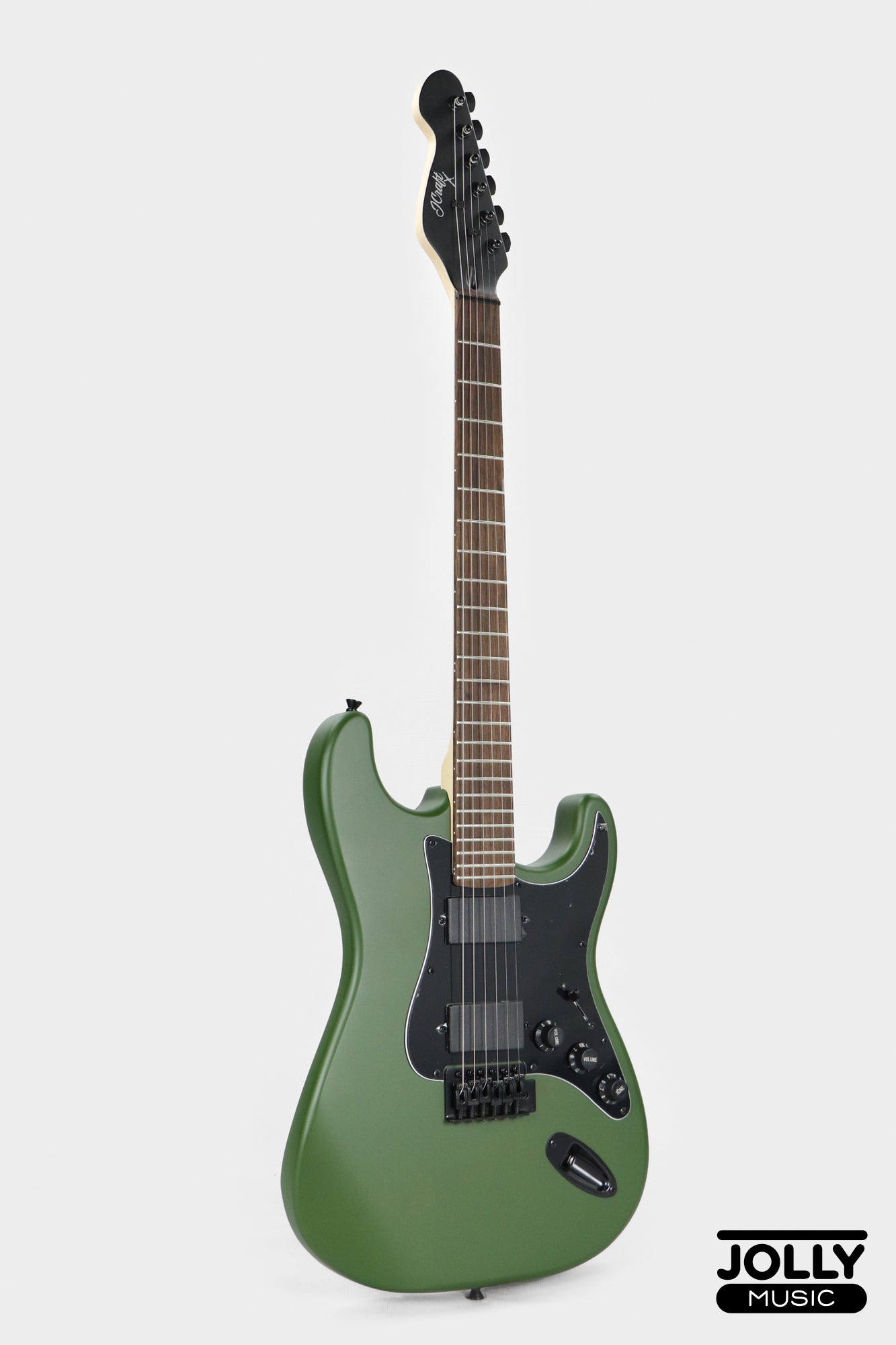 JCraft X Series LSX-1 HH Modern S-Style Electric Guitar - Army Green