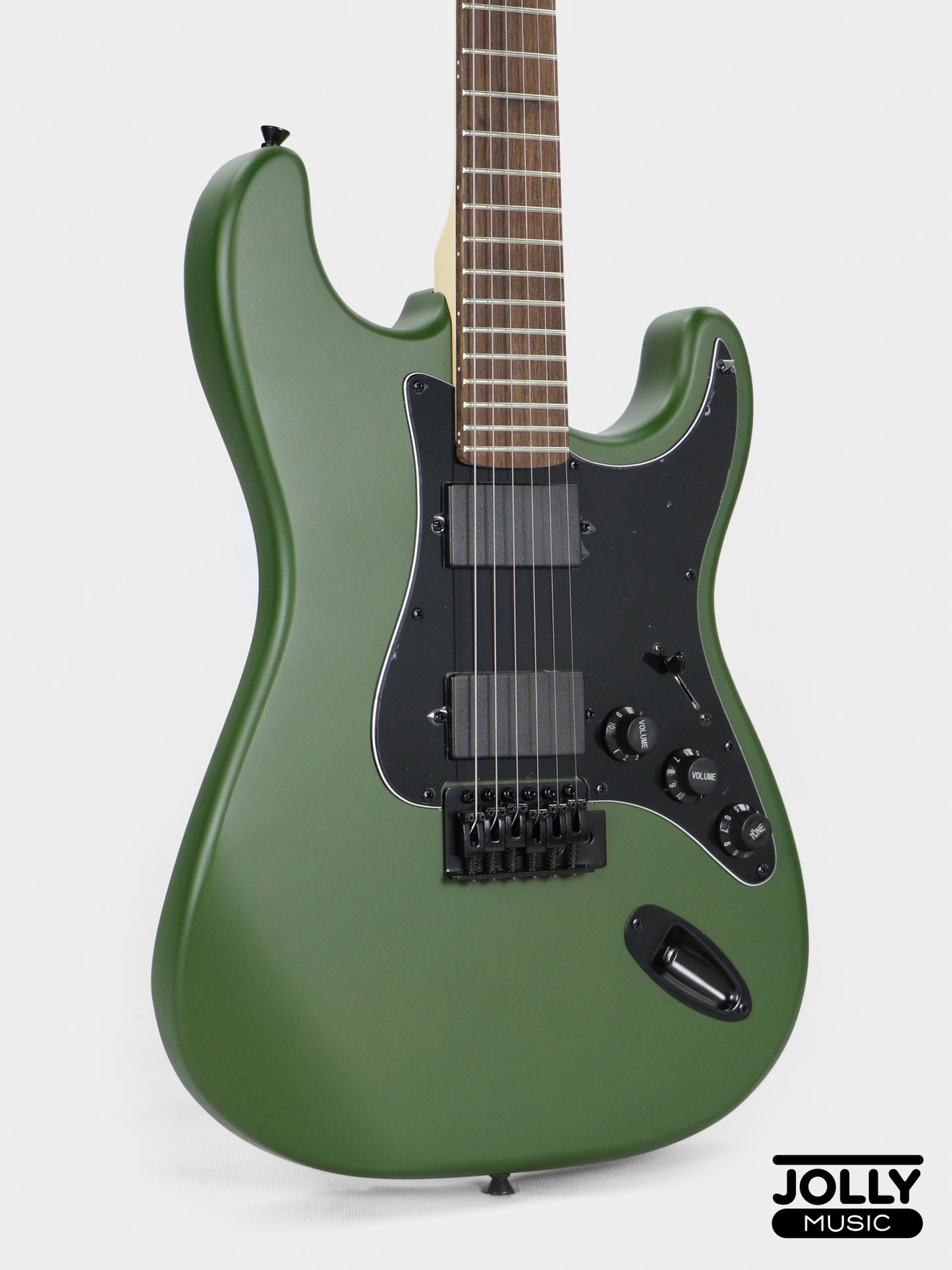 JCraft X Series LSX-1 HH Modern S-Style Electric Guitar - Army Green