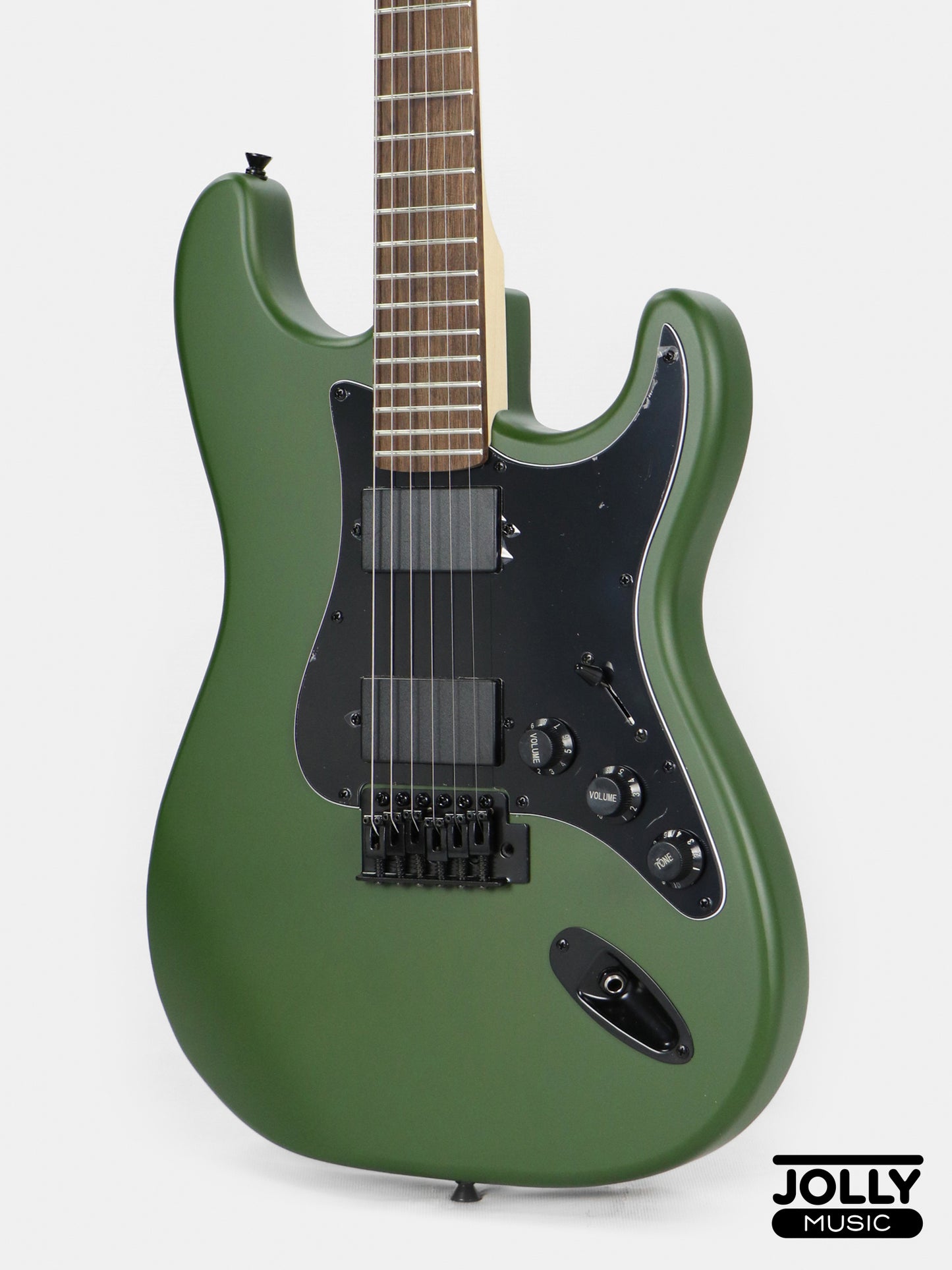 JCraft X Series LSX-1 HH Modern S-Style Electric Guitar - Army Green