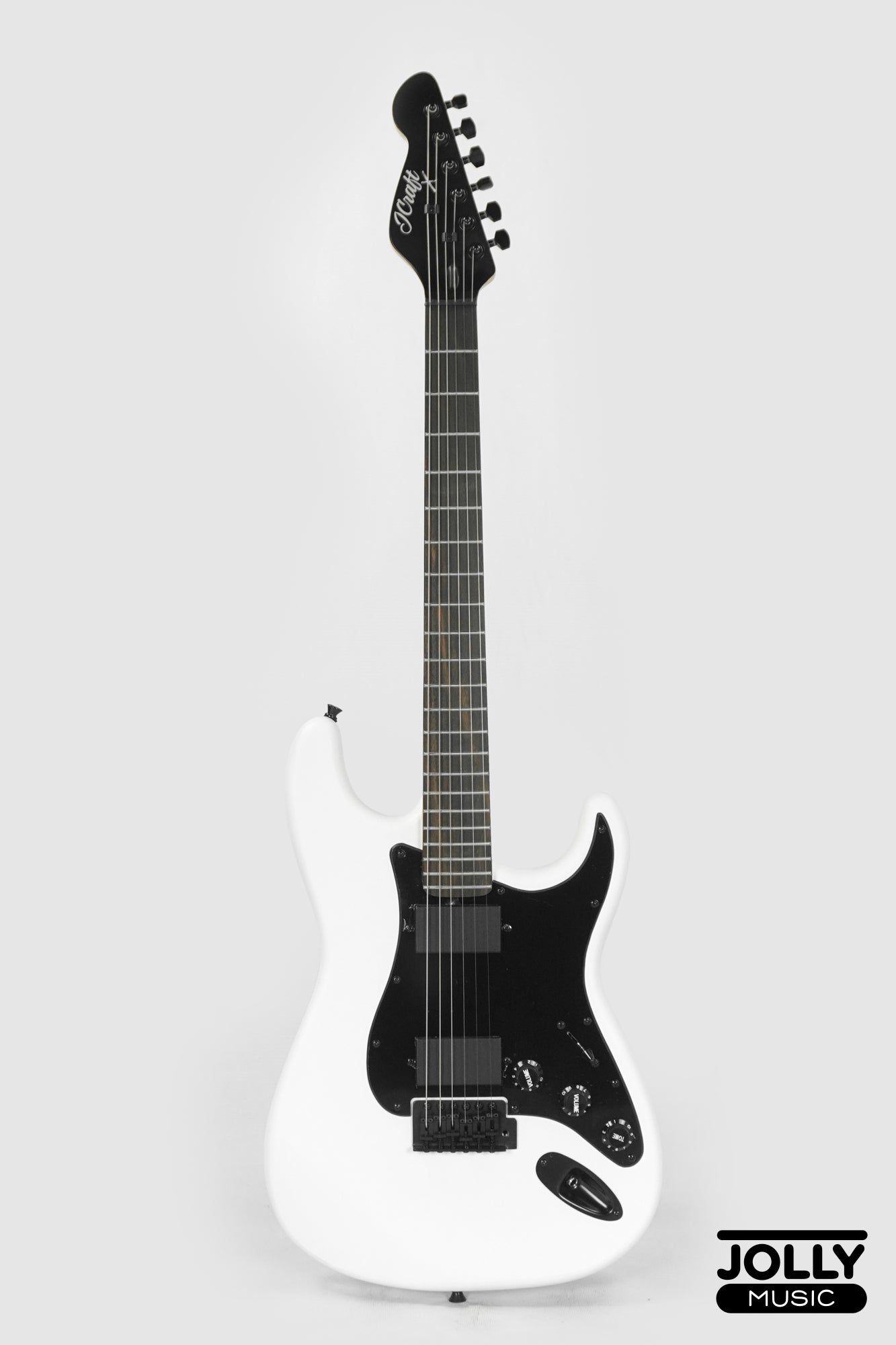 JCraft X Series LSX-1 HH Stratocaster Electric Guitar - Snow