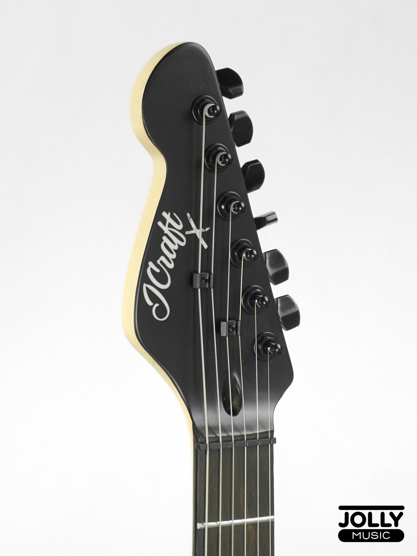 JCraft X Series LSX-1 HH Stratocaster Electric Guitar - Snow