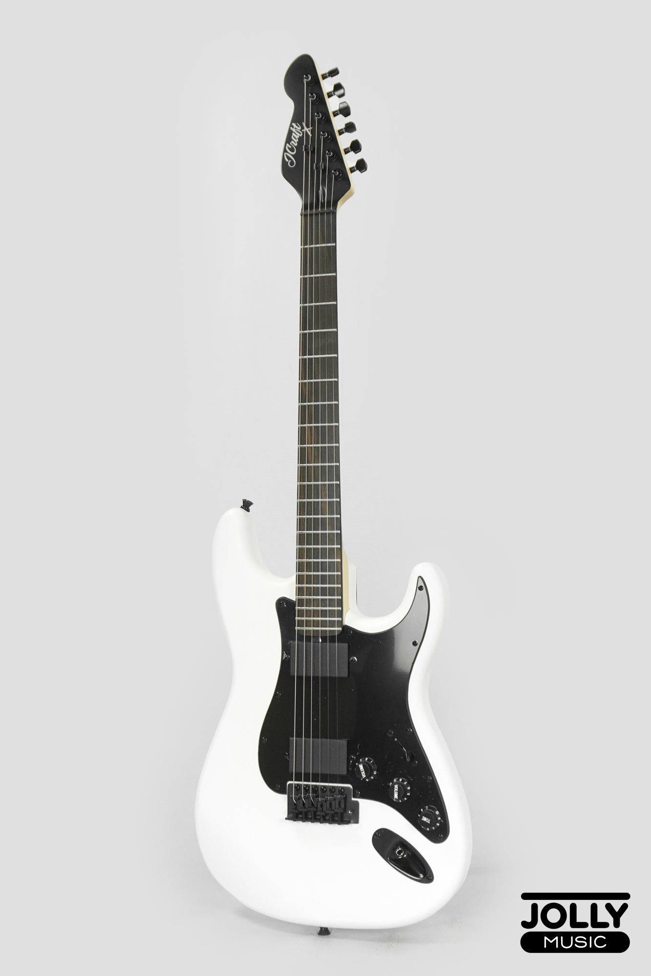 JCraft X Series LSX-1 HH Stratocaster Electric Guitar - Snow