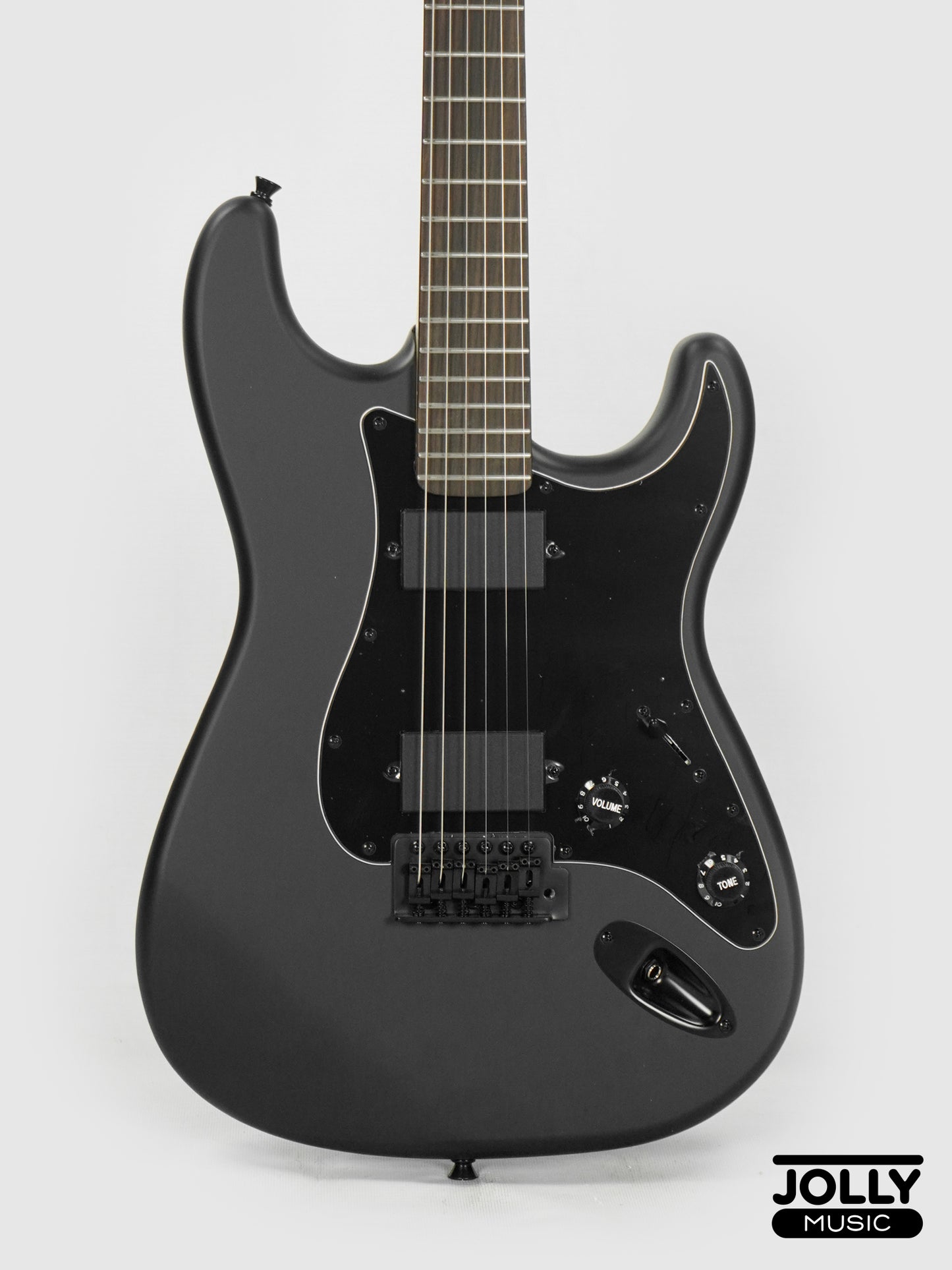 JCraft X Series LSX-2 HH Stratocaster Stainless Frets Electric Guitar - Matte Black