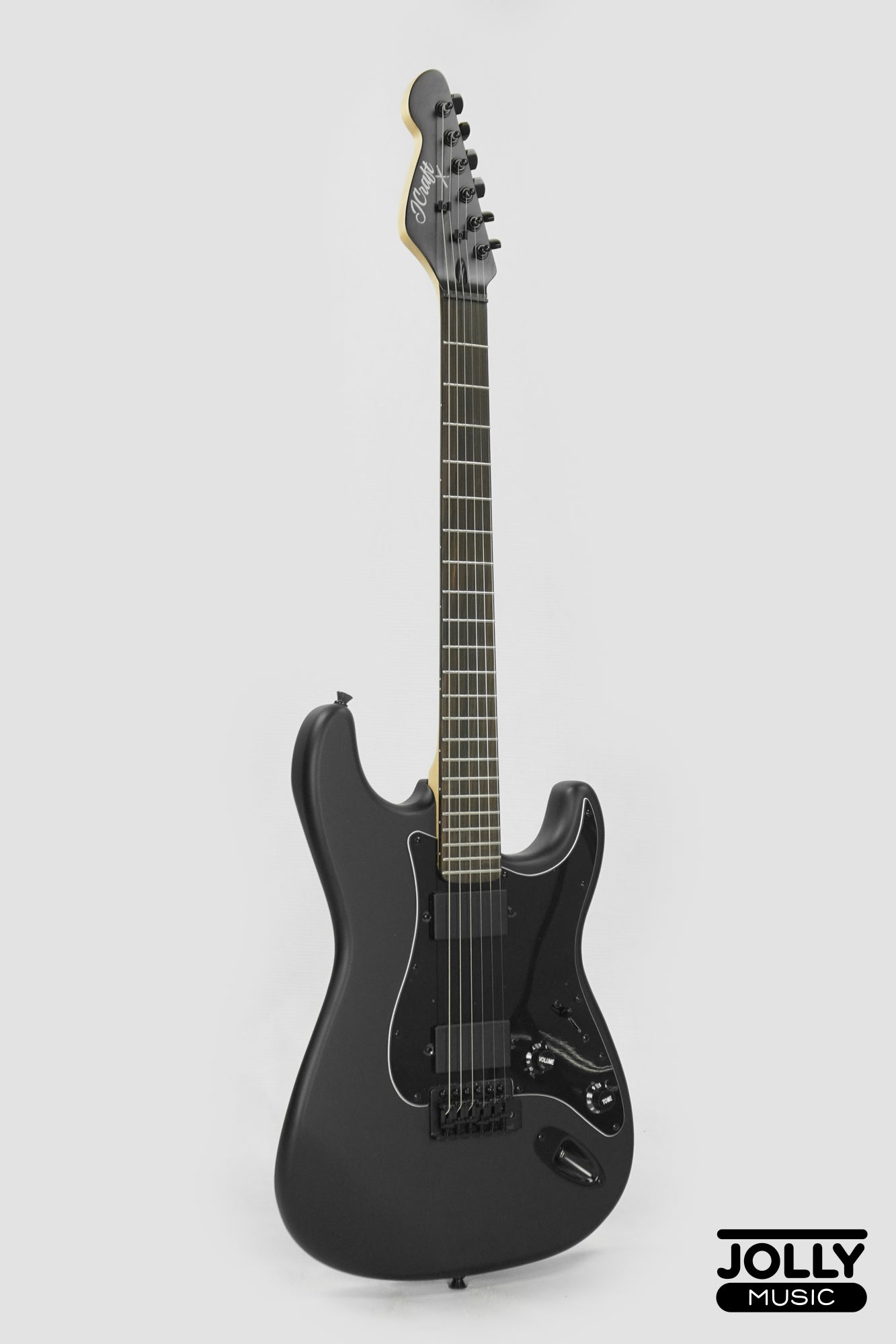 JCraft X Series LSX-2 HH Stratocaster Stainless Frets Electric Guitar - Matte Black