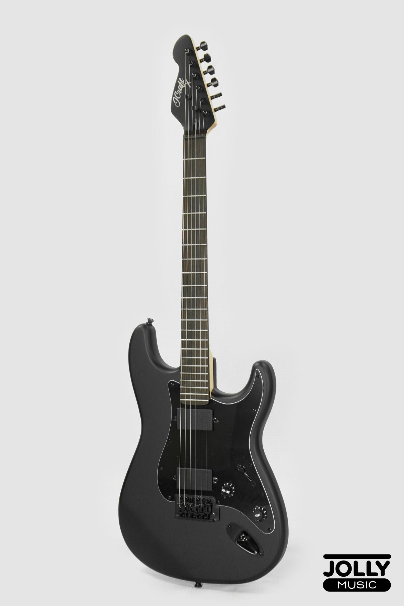 JCraft X Series LSX-2 HH Stratocaster Stainless Frets Electric Guitar - Matte Black