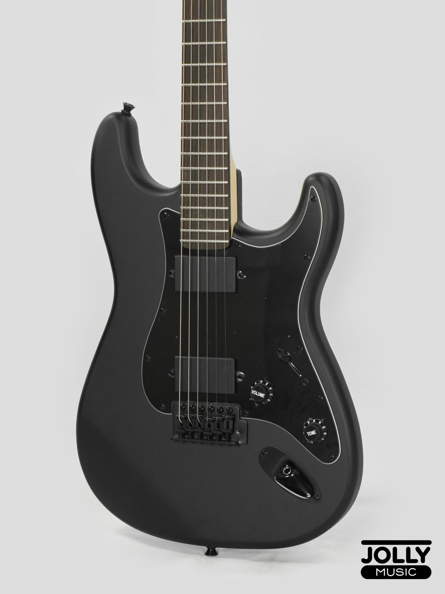JCraft X Series LSX-2 HH Stratocaster Stainless Frets Electric Guitar - Matte Black
