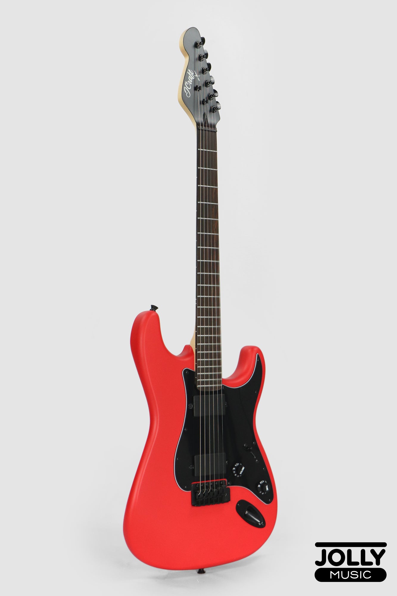 JCraft X Series LSX-2 HH Stratocaster Stainless Frets Electric Guitar - Matte Red