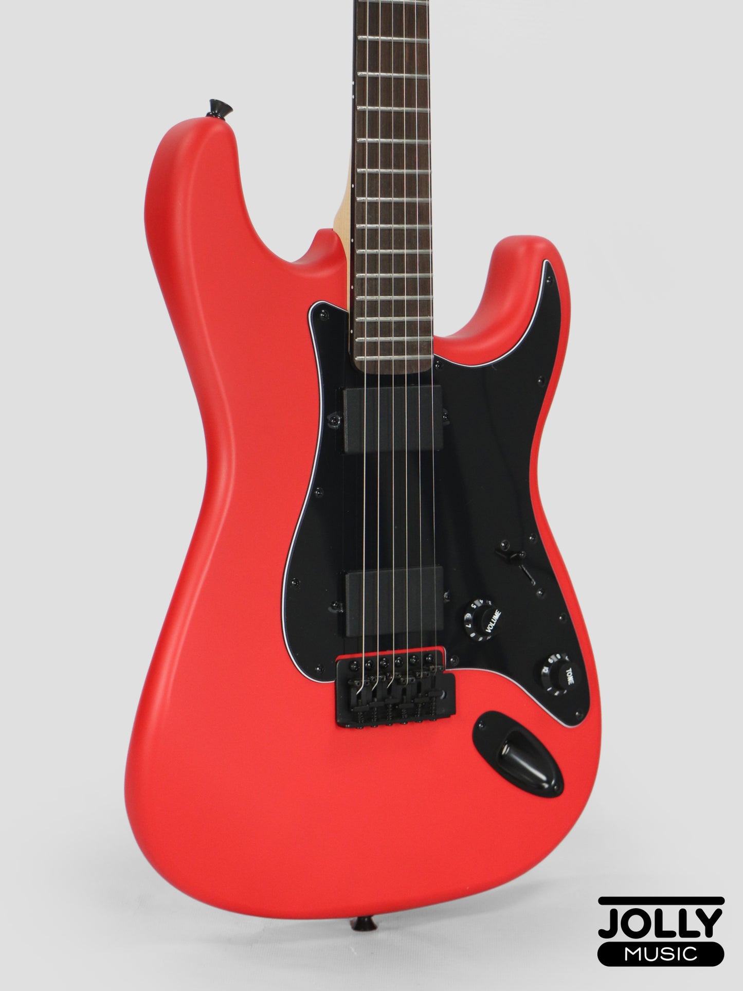 JCraft X Series LSX-2 HH Stratocaster Stainless Frets Electric Guitar - Matte Red