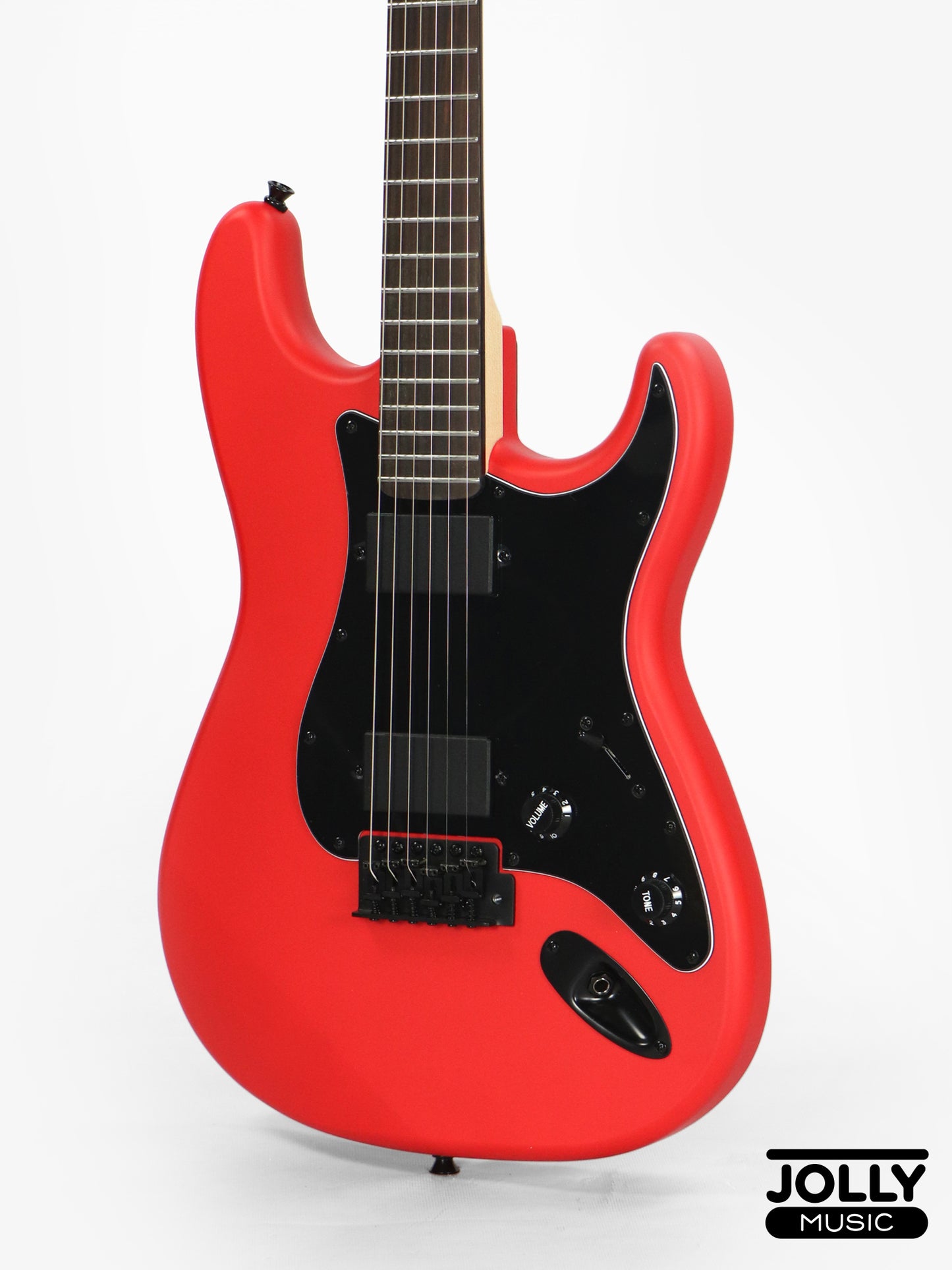 JCraft X Series LSX-2 HH Stratocaster Stainless Frets Electric Guitar - Matte Red