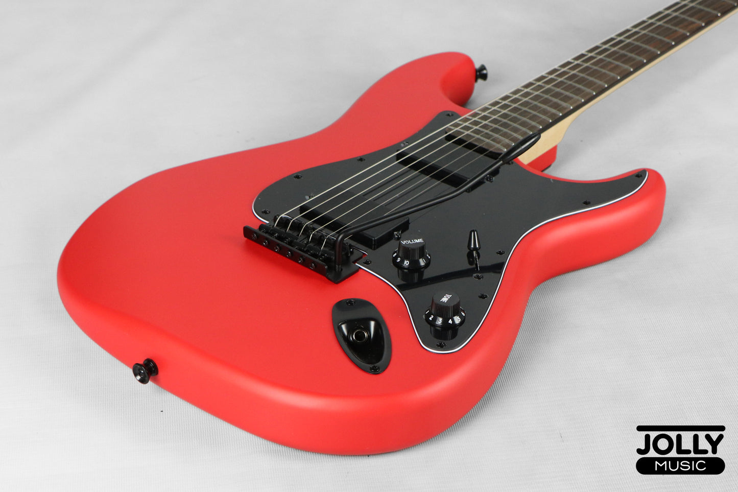 JCraft X Series LSX-2 HH Stratocaster Stainless Frets Electric Guitar - Matte Red