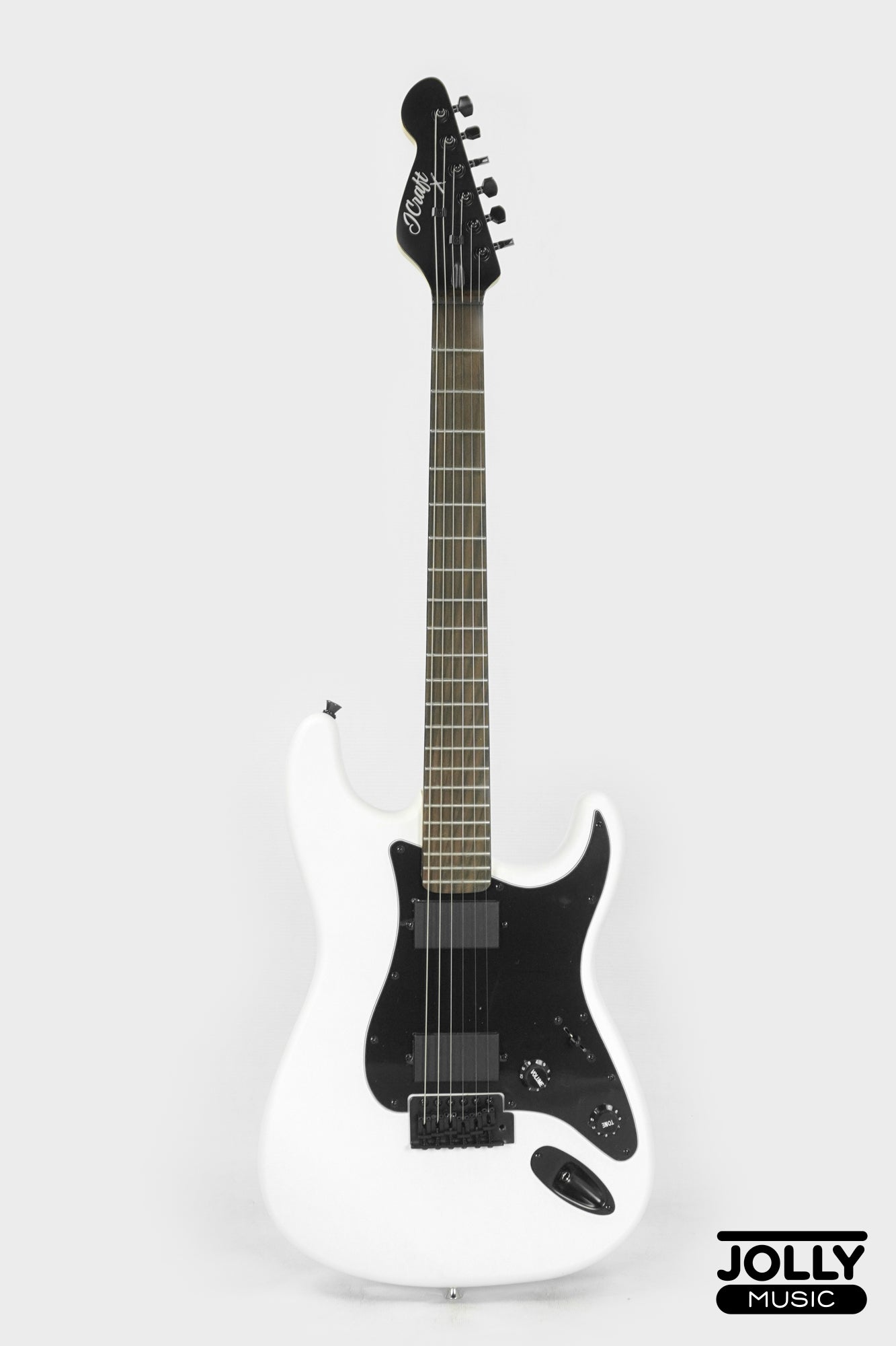 JCraft X Series LSX-2 HH Stratocaster Stainless Frets Electric Guitar - Matte White