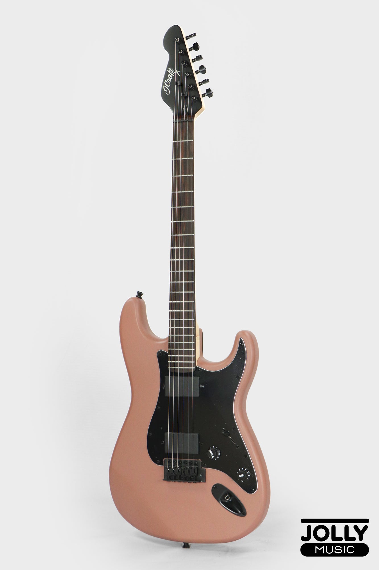 JCraft X Series LSX-2 HH Stratocaster Stainless Frets Electric Guitar - Turkish Coffee