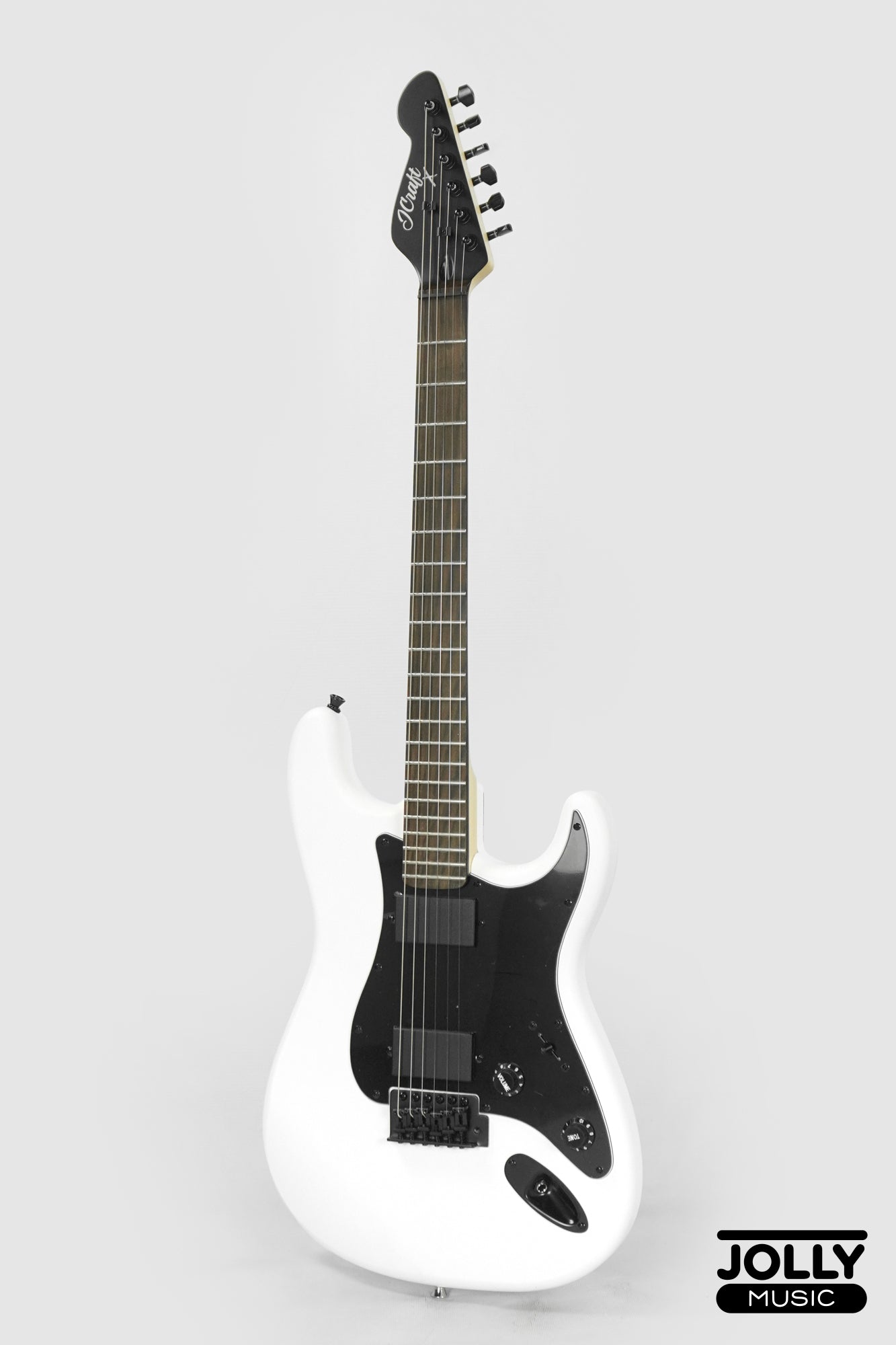 JCraft X Series LSX-2 HH Stratocaster Stainless Frets Electric Guitar - Matte White