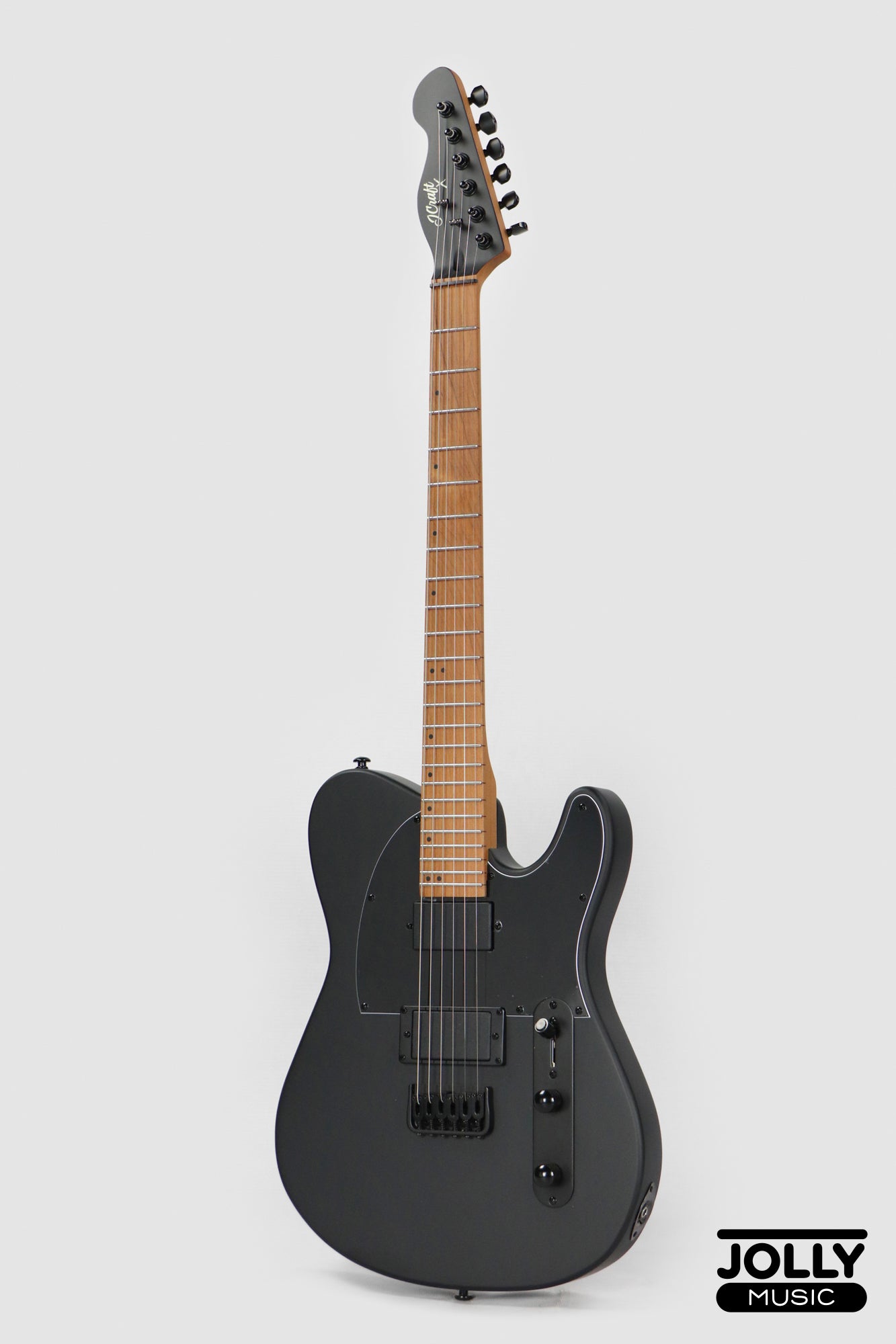 J Craft X Series LTX-3A Active 24 Fret Electric Guitar - Shadow Black