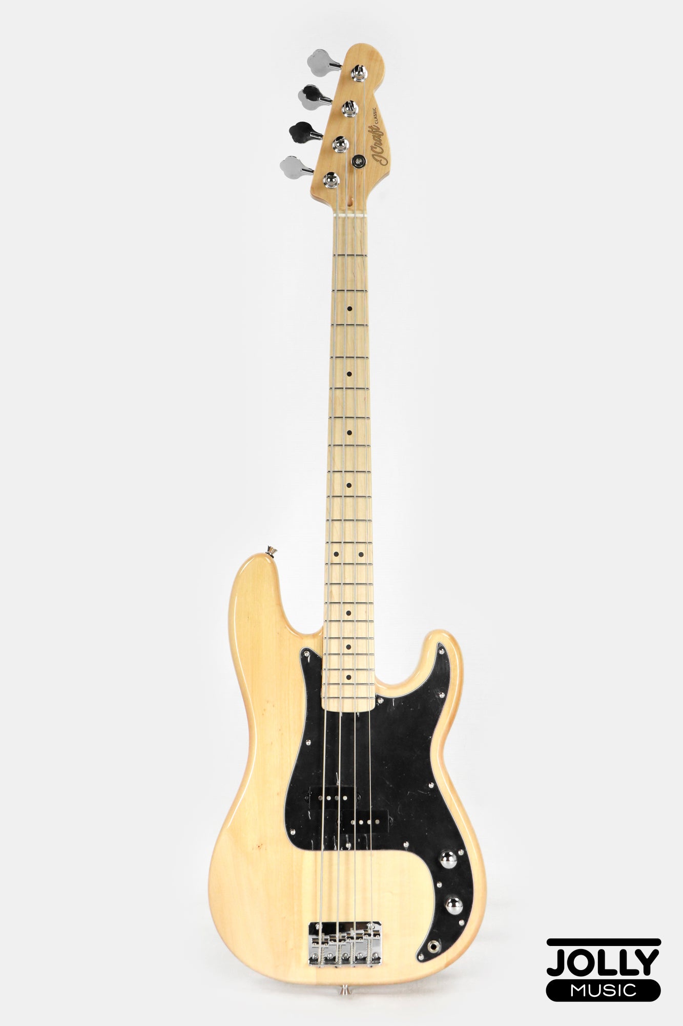JCraft PB-2 4-String Stainless Frets Bass Guitar - Natural