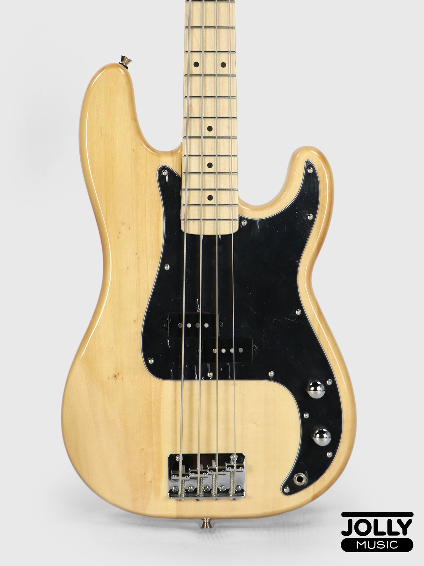 JCraft PB-2 4-String Stainless Frets Bass Guitar - Natural