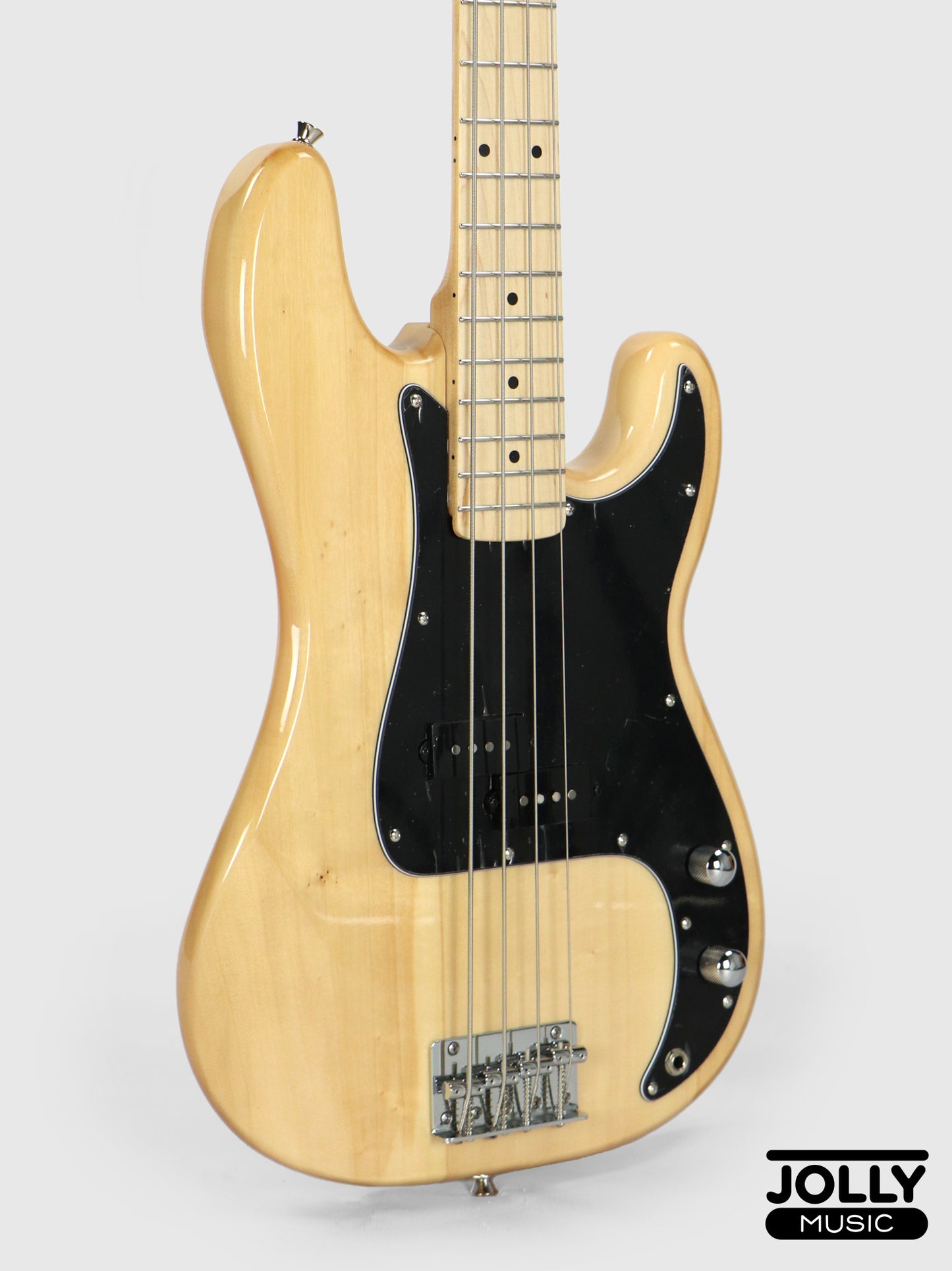 JCraft PB-2 4-String Stainless Frets Bass Guitar - Natural