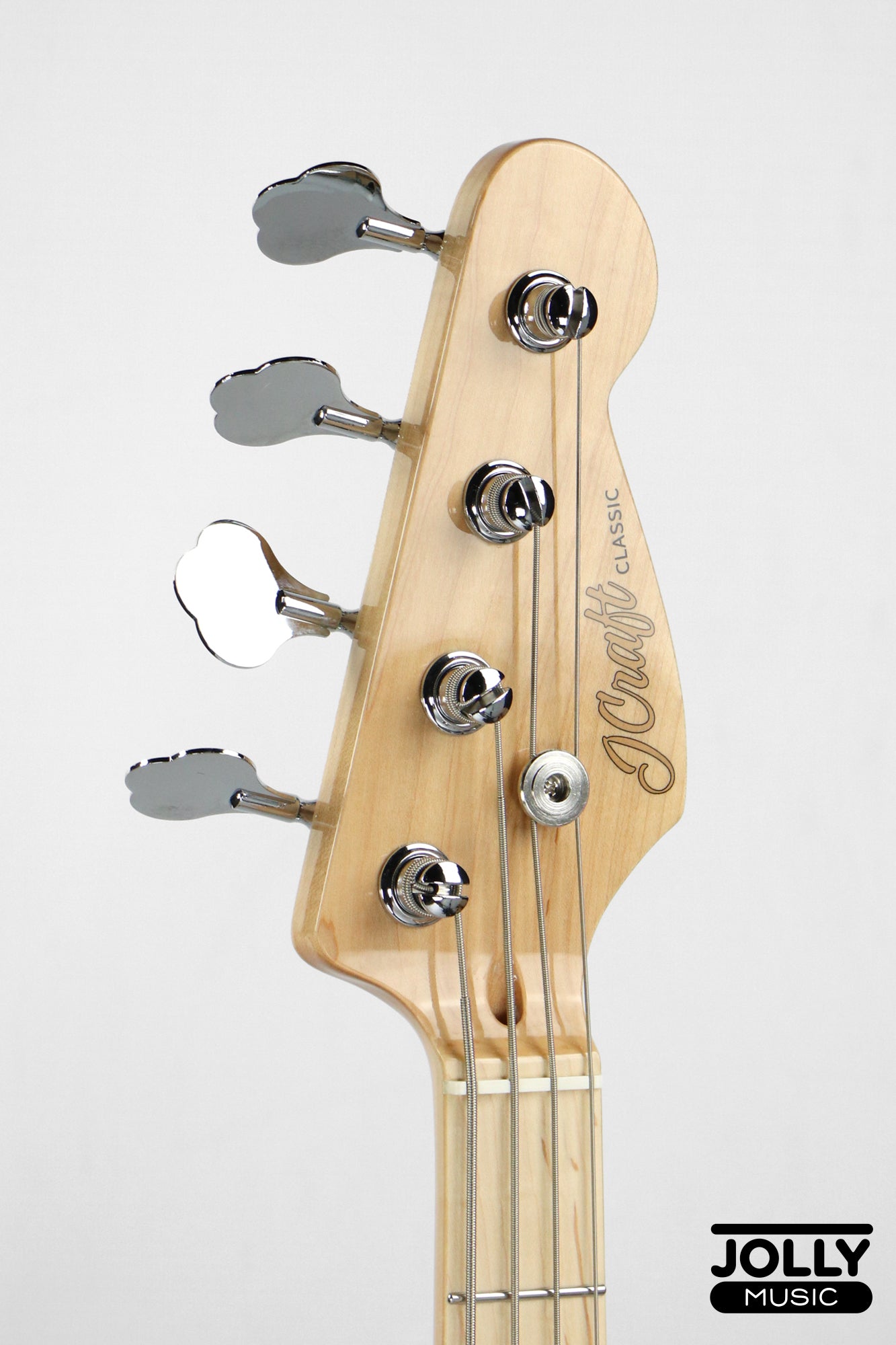 JCraft PB-2 4-String Stainless Frets Bass Guitar - Natural