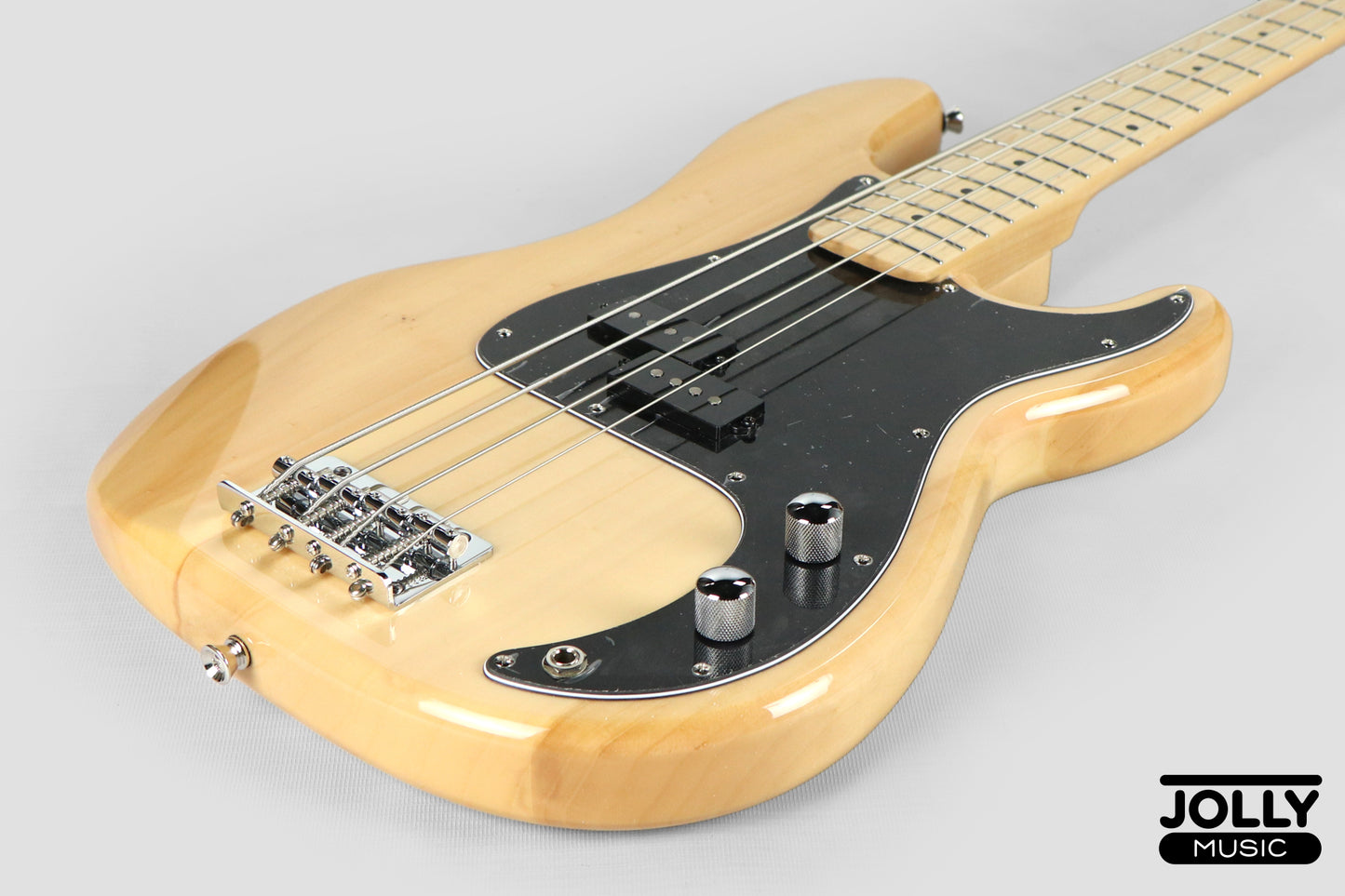 JCraft PB-2 4-String Stainless Frets Bass Guitar - Natural