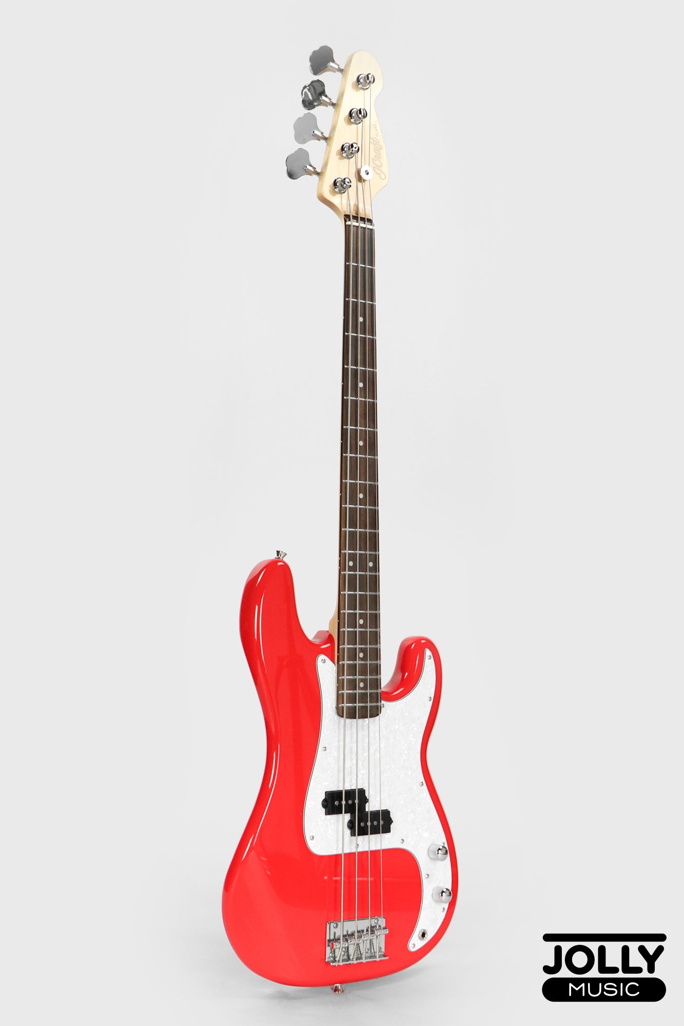 JCraft PB-2 4-String Stainless Frets Bass Guitar - Red
