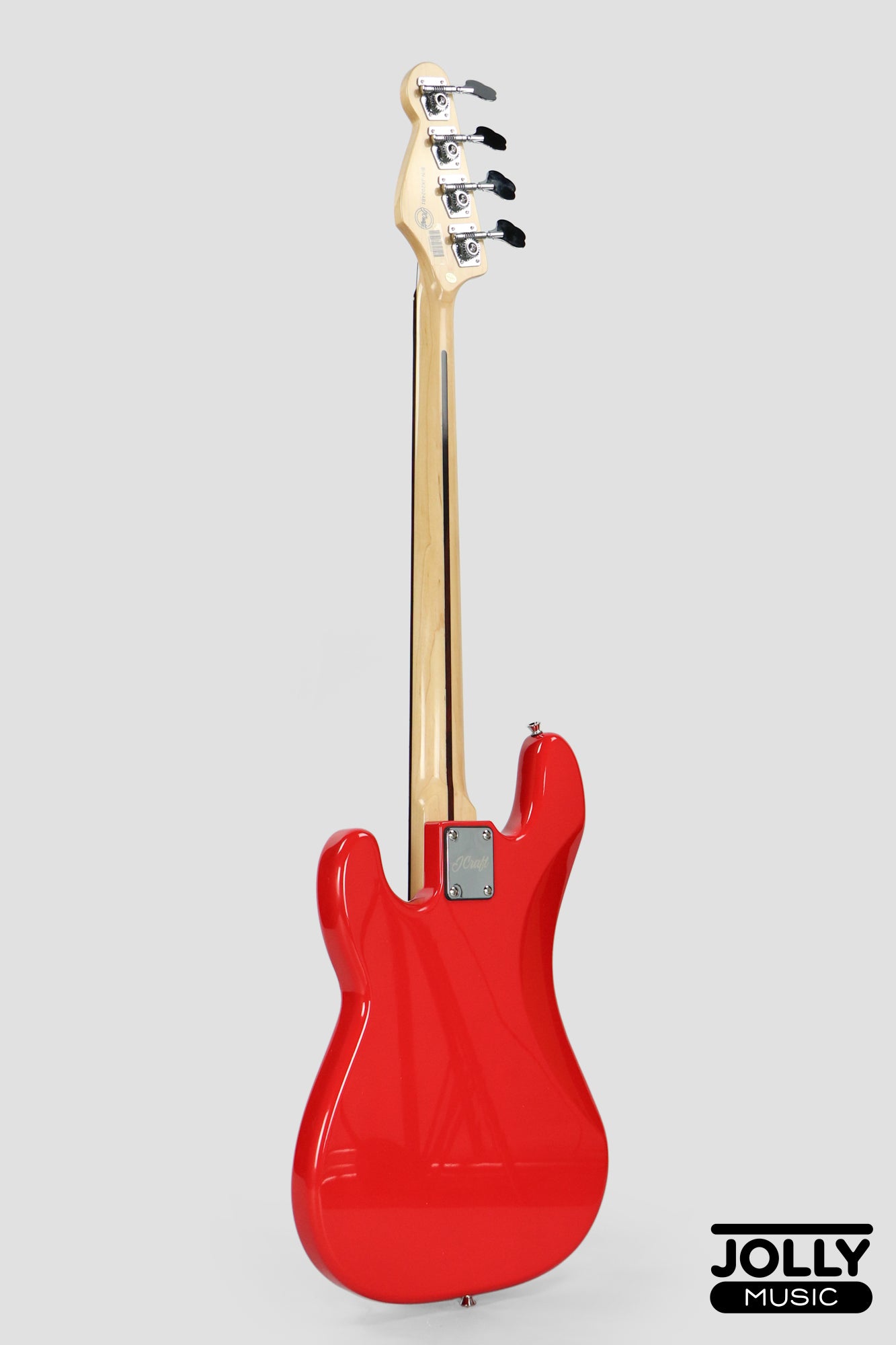 JCraft PB-2 4-String Stainless Frets Bass Guitar - Red