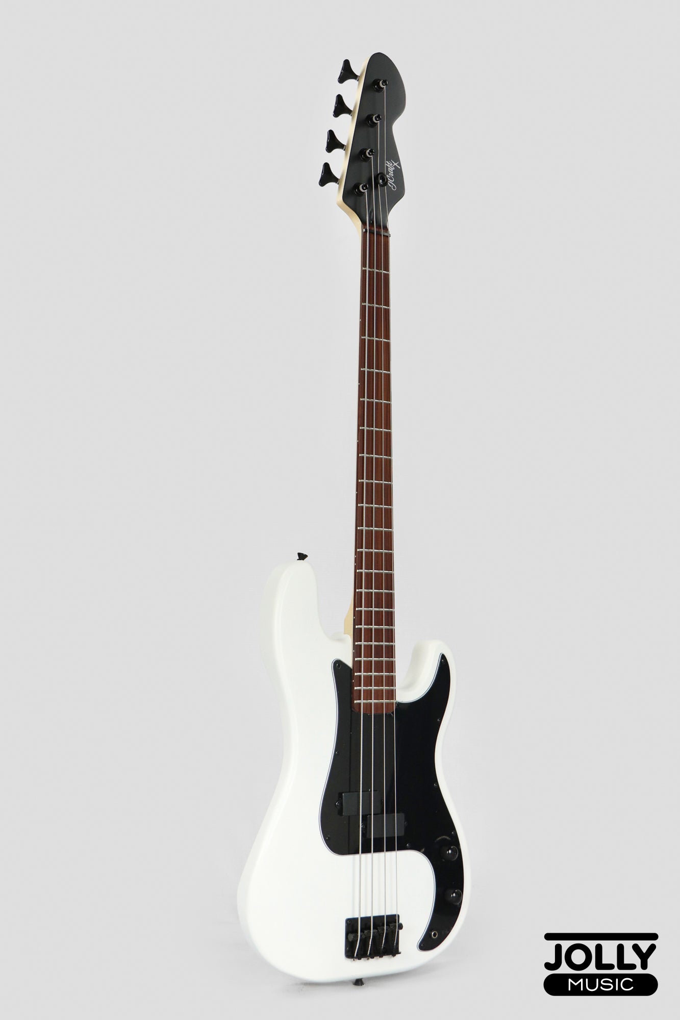 JCraft PBX-1 4-String Electric Bass Guitar with Gigbag - Snow