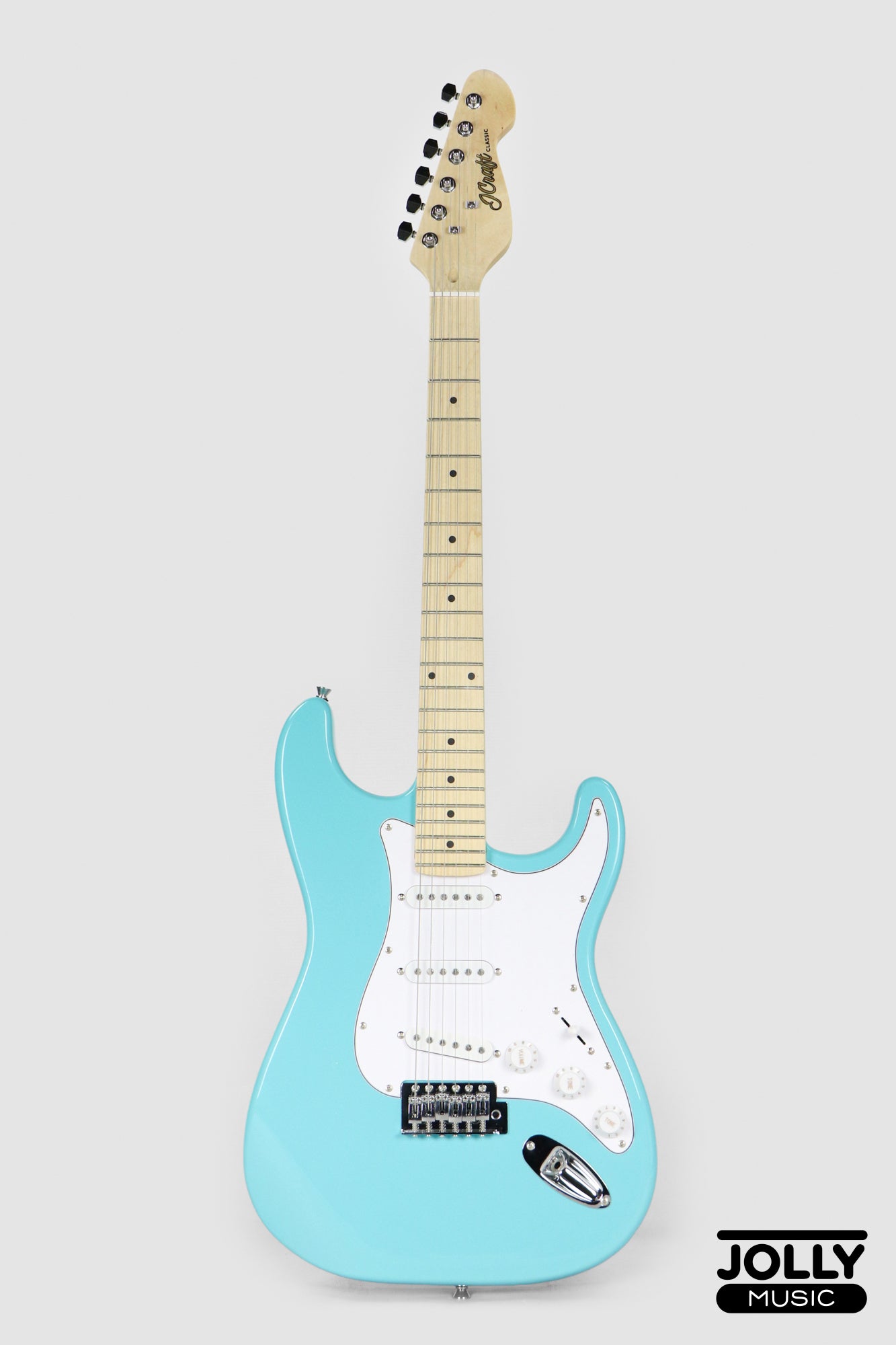 JCraft S-1 S-Style Electric Guitar with Gigbag - Fountain Blue