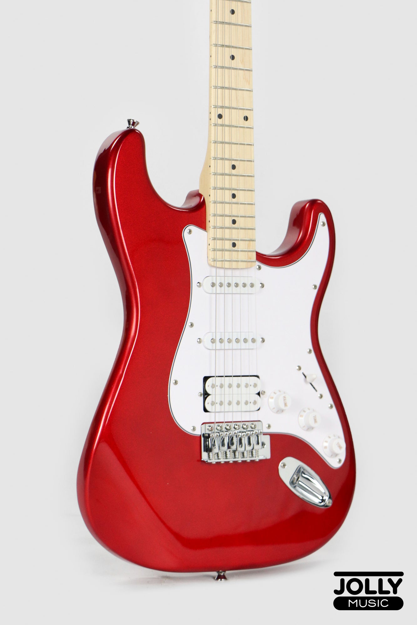 JCraft S-1H HSS Electric Guitar with Gigbag - Candy Apple Red