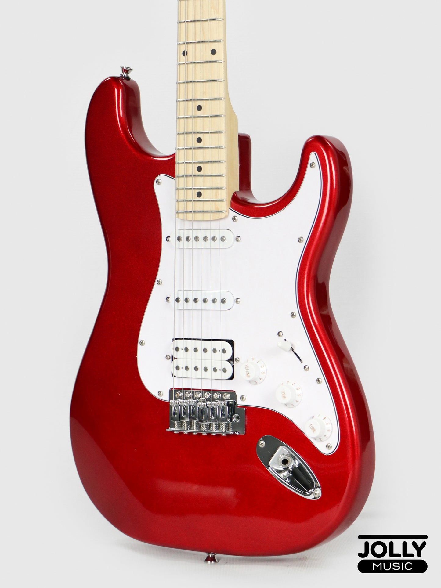 JCraft S-1H HSS Electric Guitar with Gigbag - Candy Apple Red