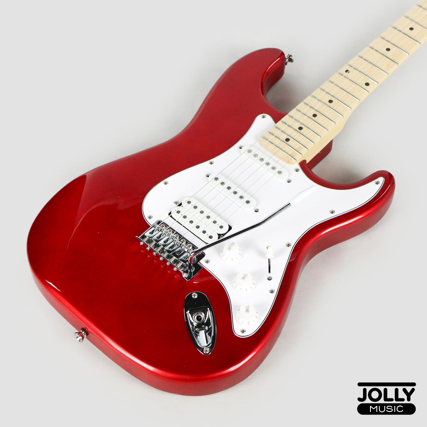 JCraft S-1H HSS Electric Guitar with Gigbag - Candy Apple Red
