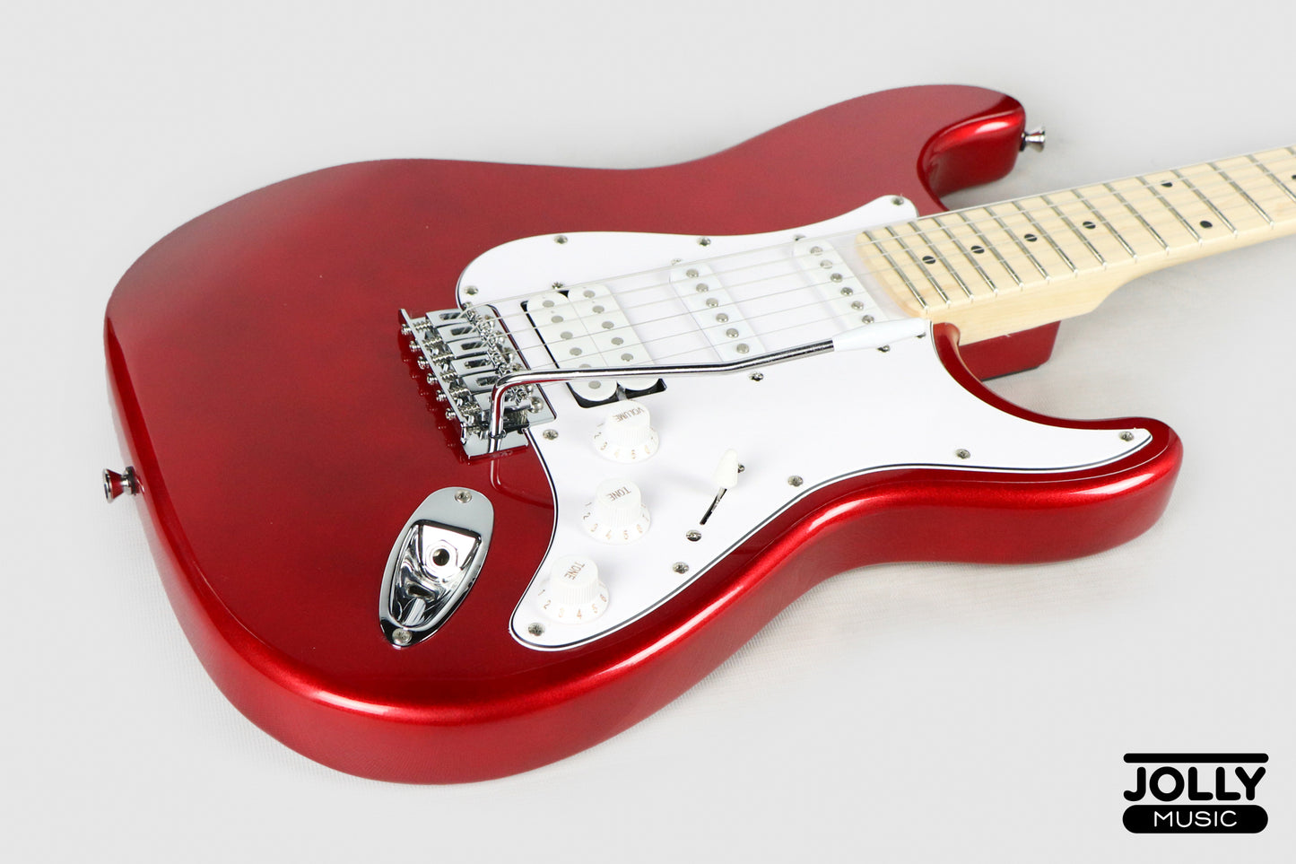 JCraft S-1H HSS Electric Guitar with Gigbag - Candy Apple Red